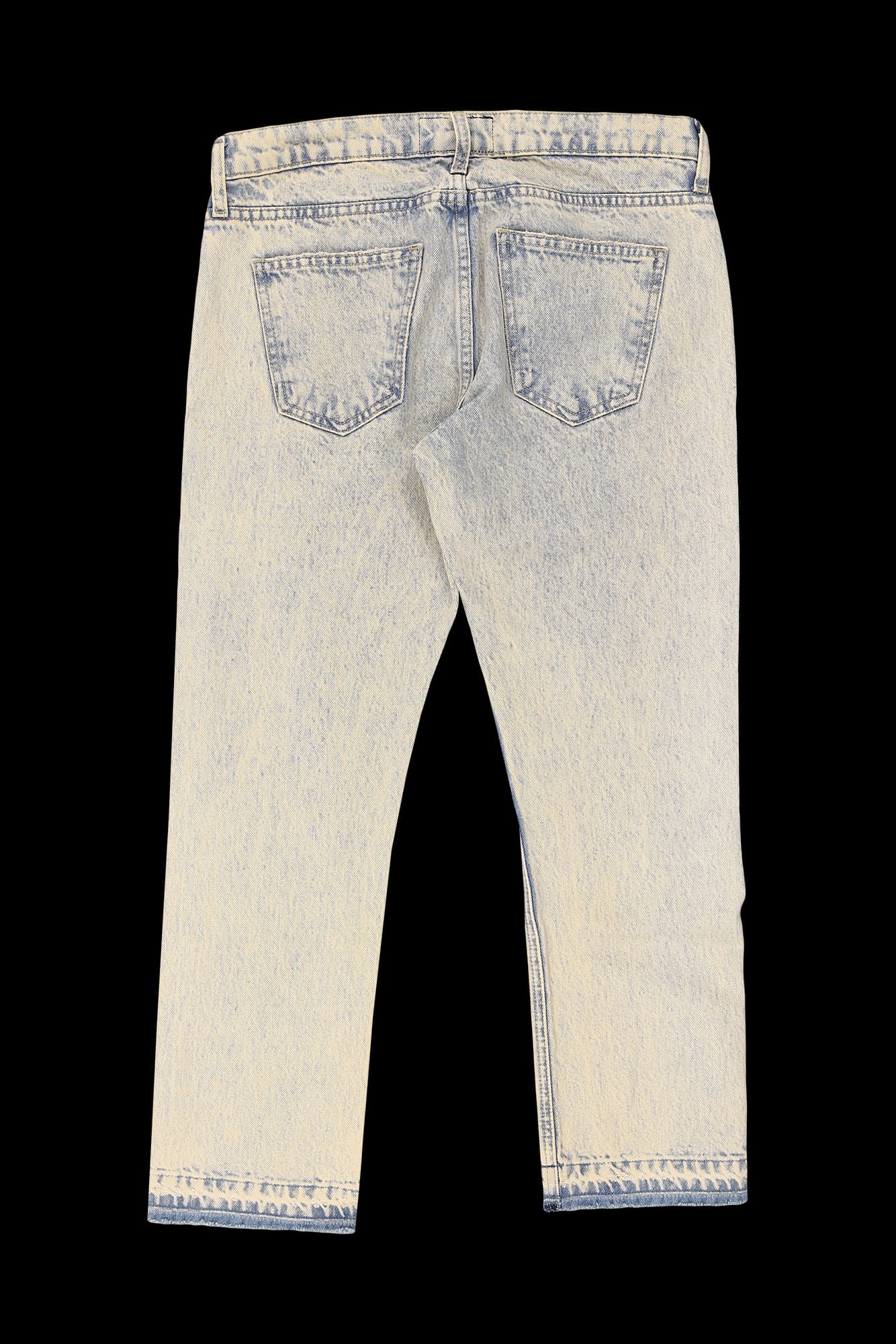 컷팅 워싱 데님 롱팬츠