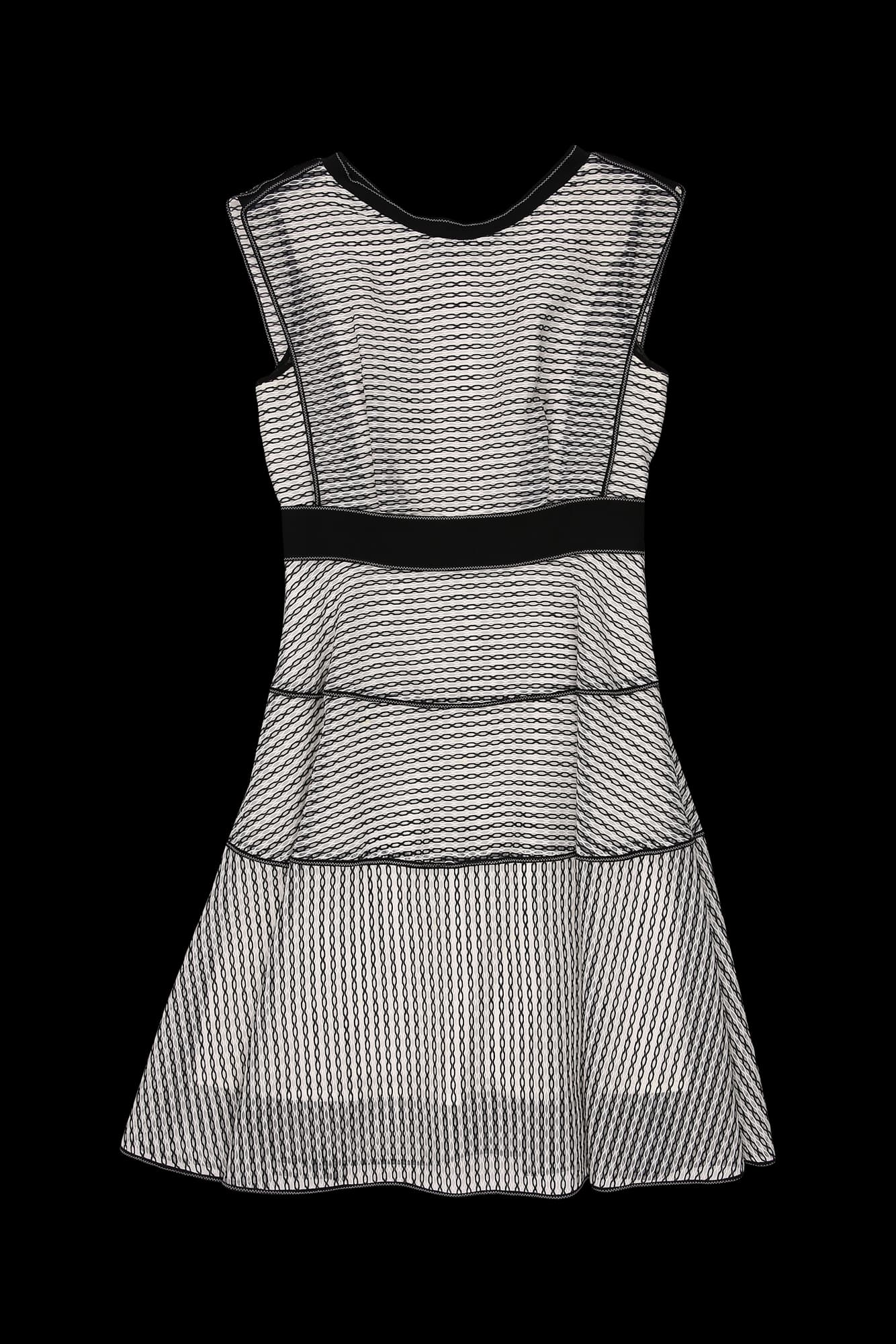 레이스 플레어 슬리브리스 원피스