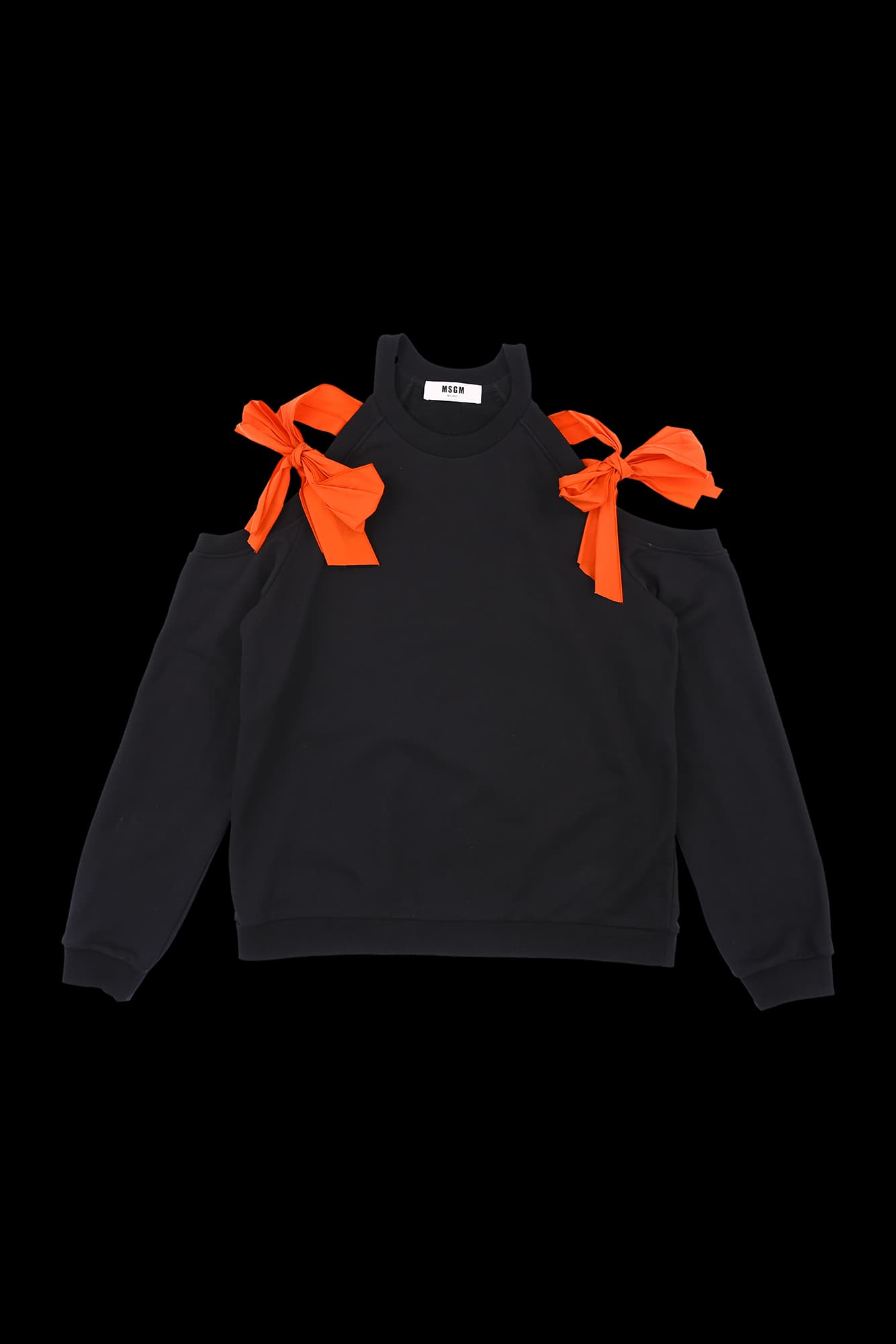 숄더 스트랩 긴팔 티셔츠