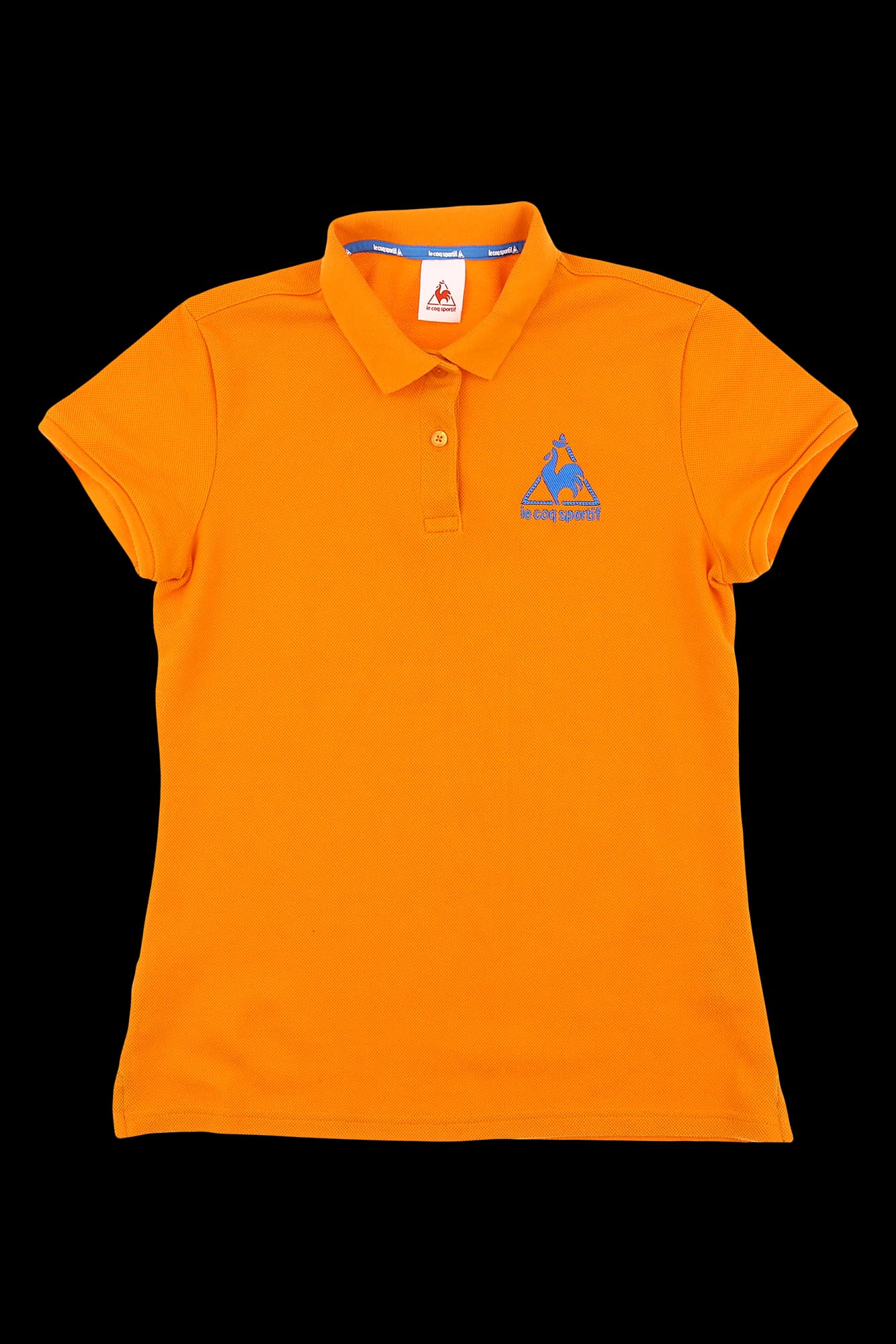 로고 자수 반팔 카라 티셔츠