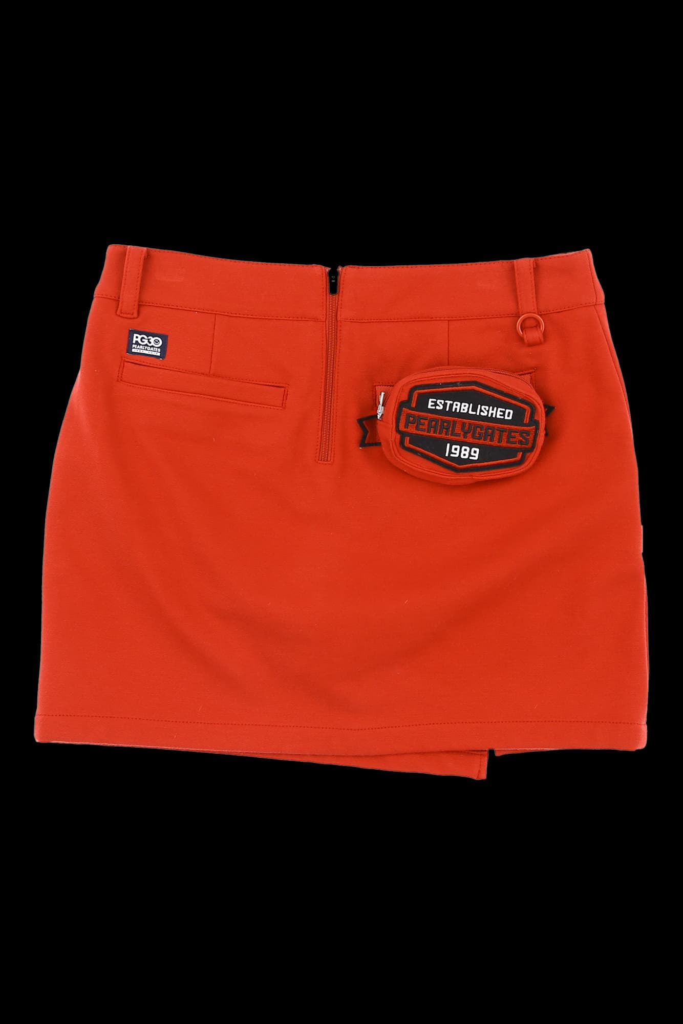 사선 프릴 버튼 스커트