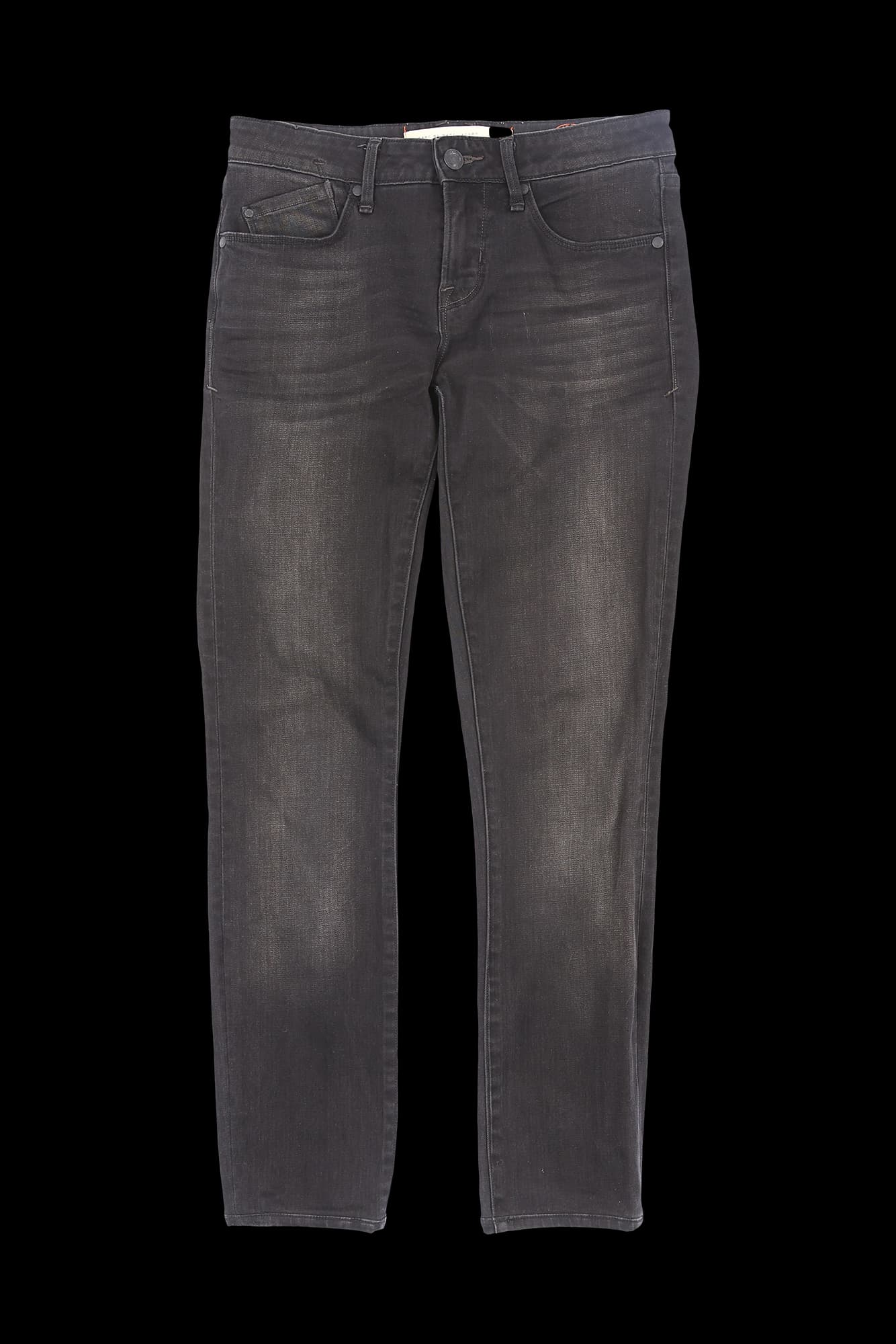 워싱 데님 슬림핏 롱팬츠