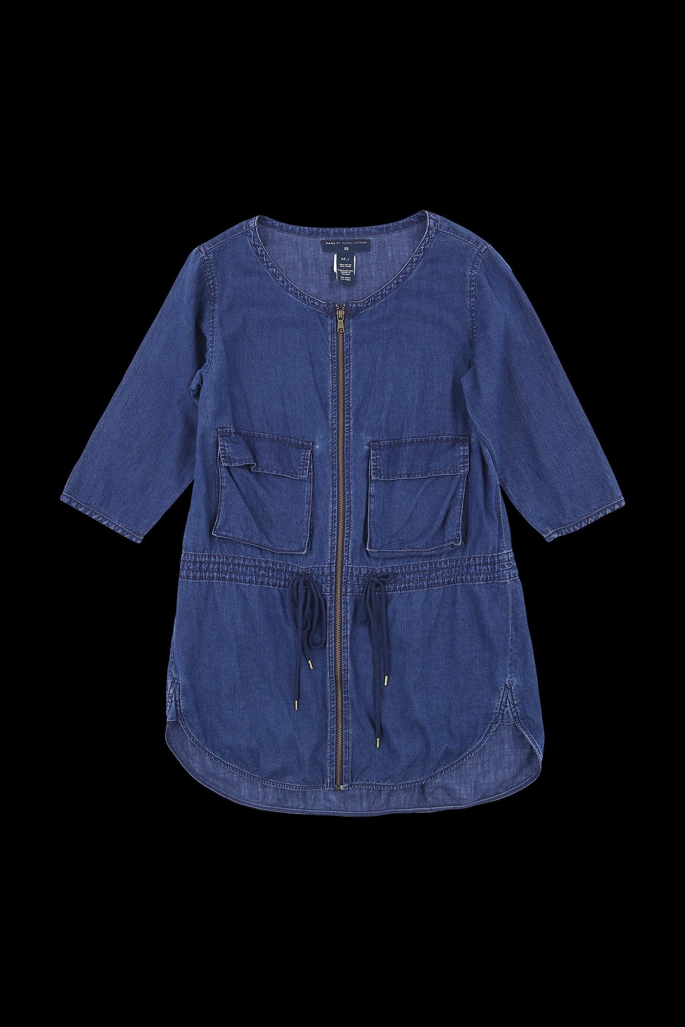 아웃포켓 지퍼 데님 원피스