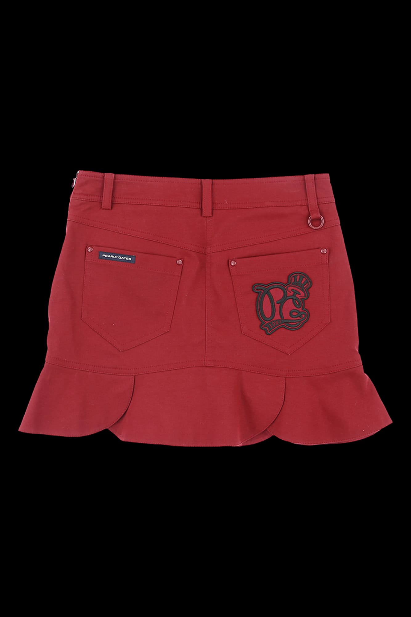 패치 플레어 랩 스커트