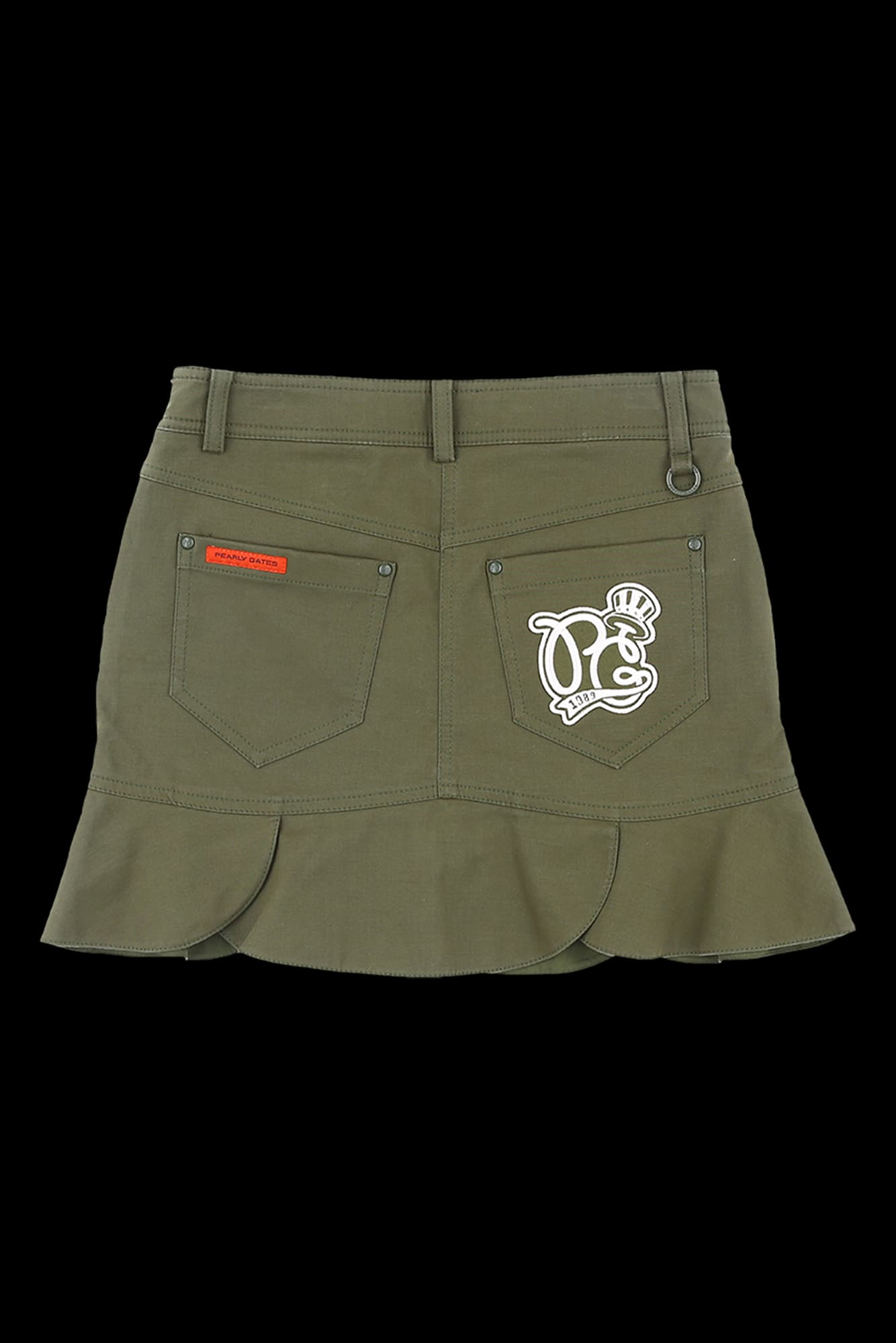 패치 플레어 랩 스커트