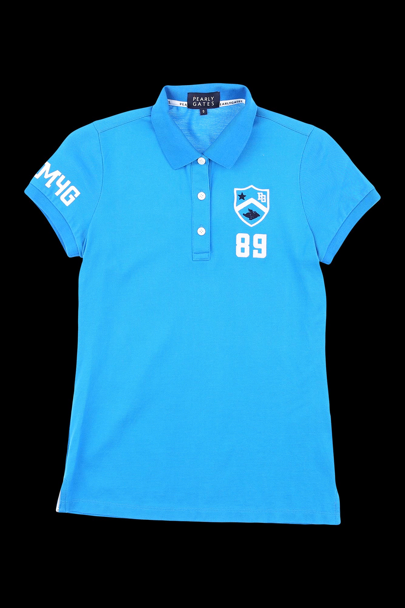 자수 카라 반팔 티셔츠