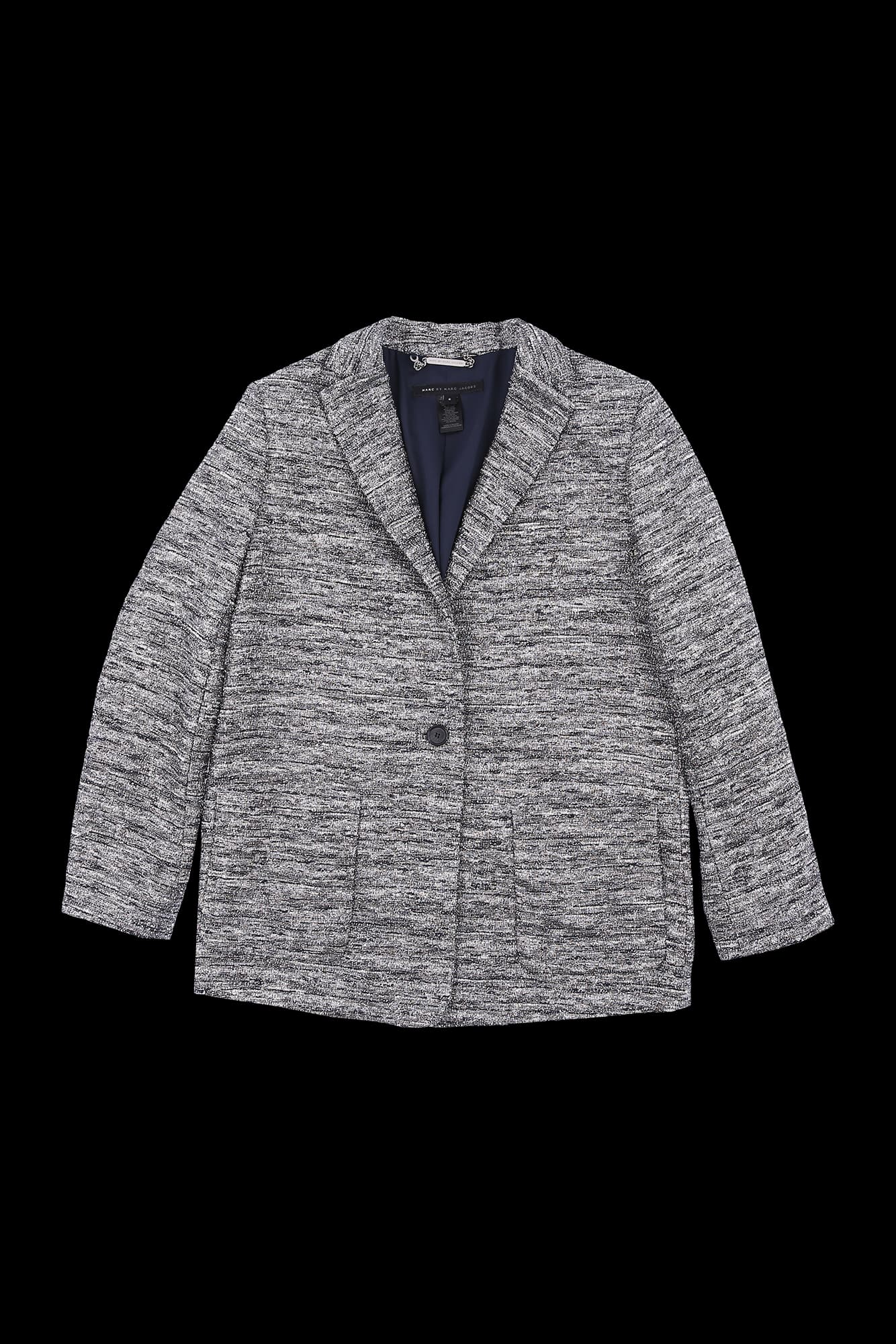 글리터 트위드 싱글 자켓