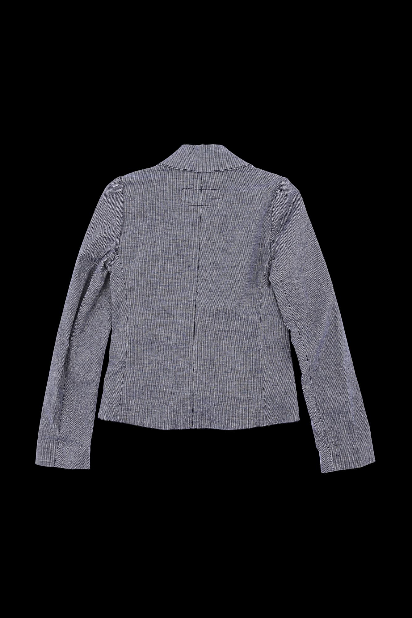 잔체크 버튼 라인 자켓 