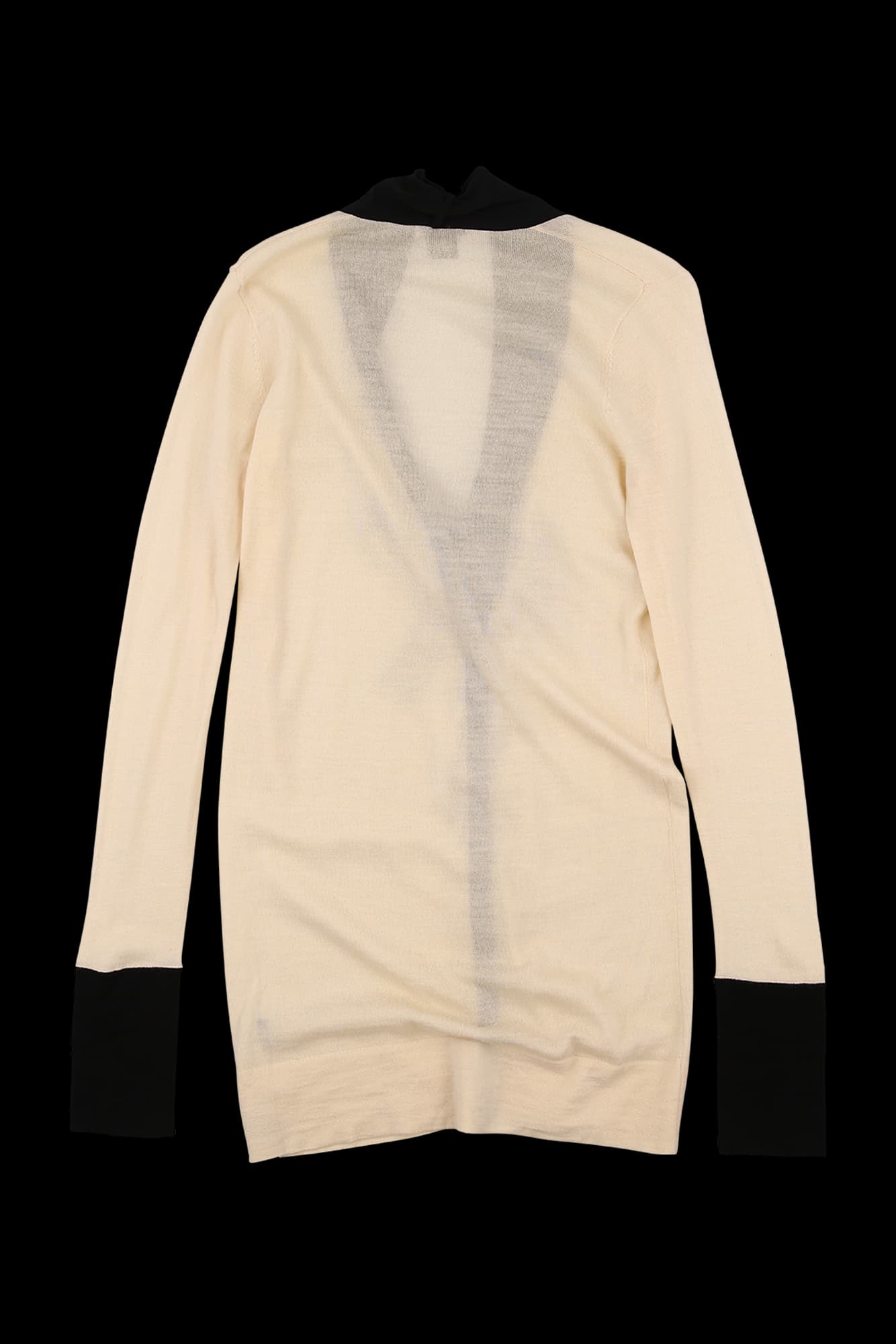 브이넥 리본 가디건