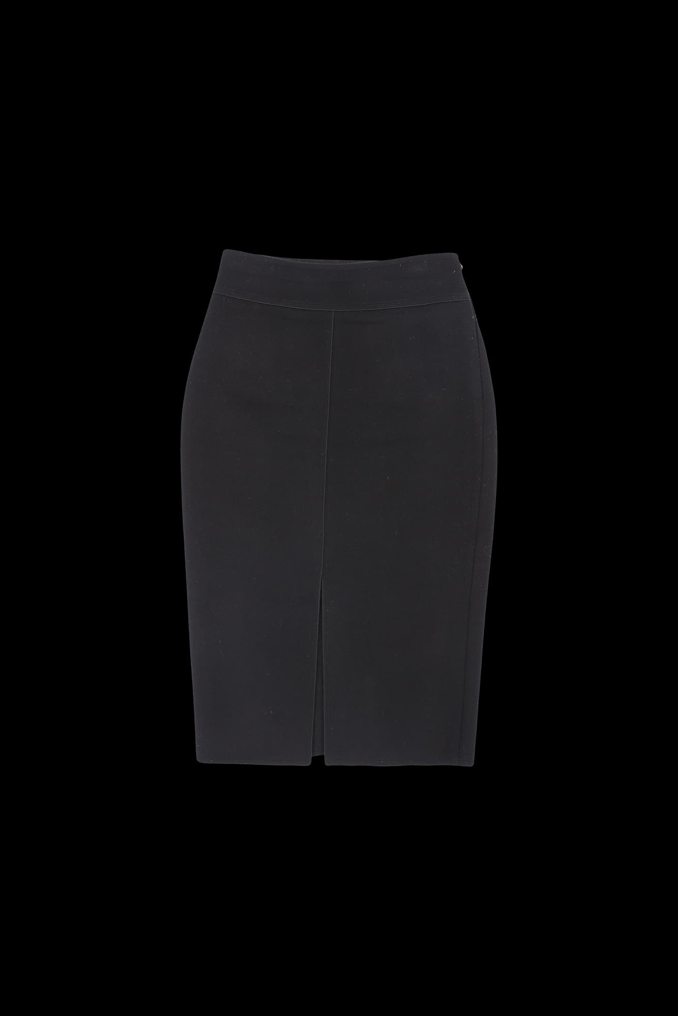 모직 트임 미디 스커트