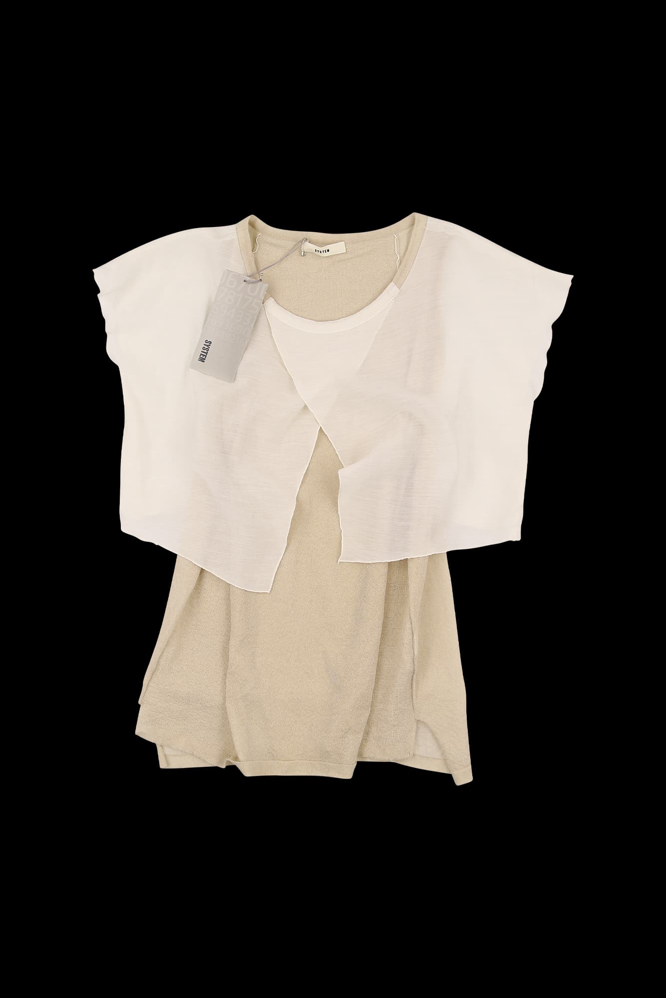 [새상품] 레이어드 슬리브리스 니트