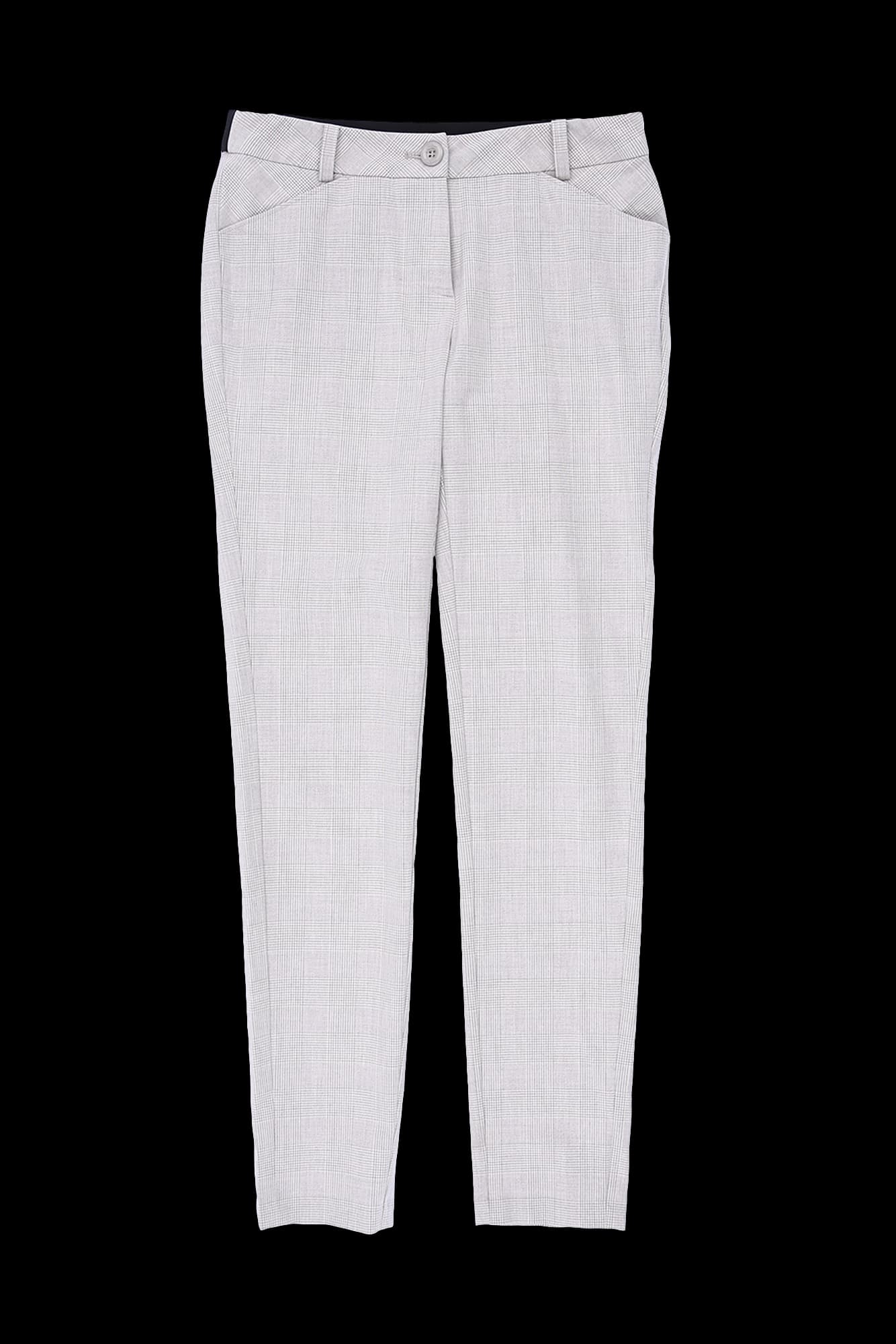 체크 뒷밴딩 팬츠 