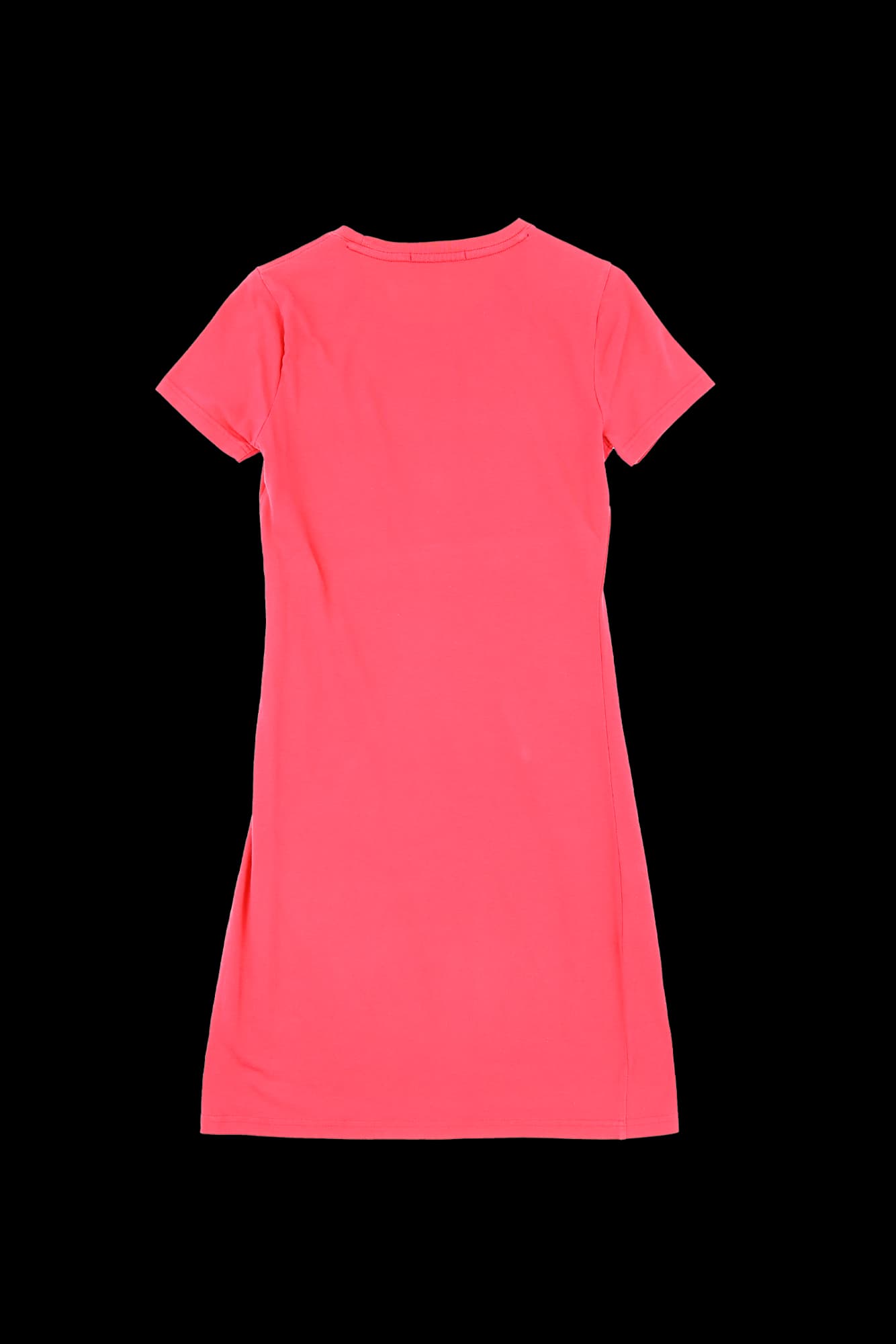 로고 패치 코튼 반팔 원피스