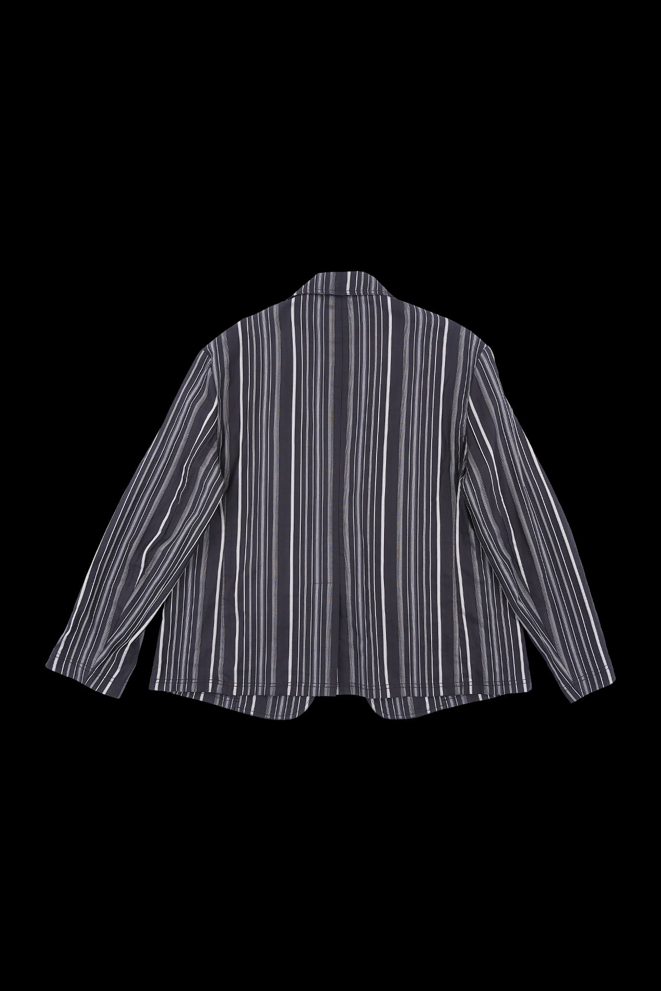 [새상품] 스트라이프 집 포켓 자켓