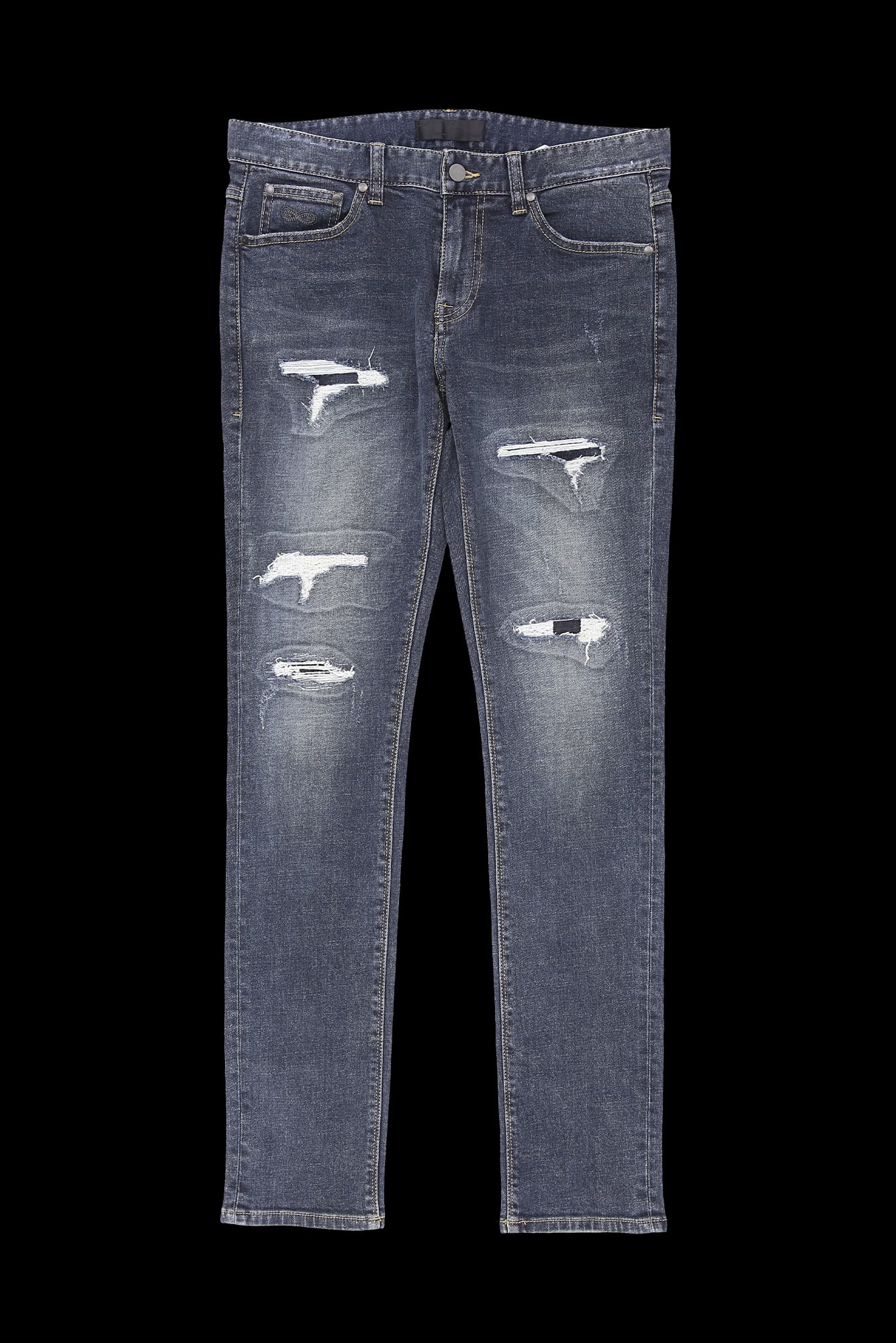 [남성] 디스트로이드 워싱 데님 롱팬츠