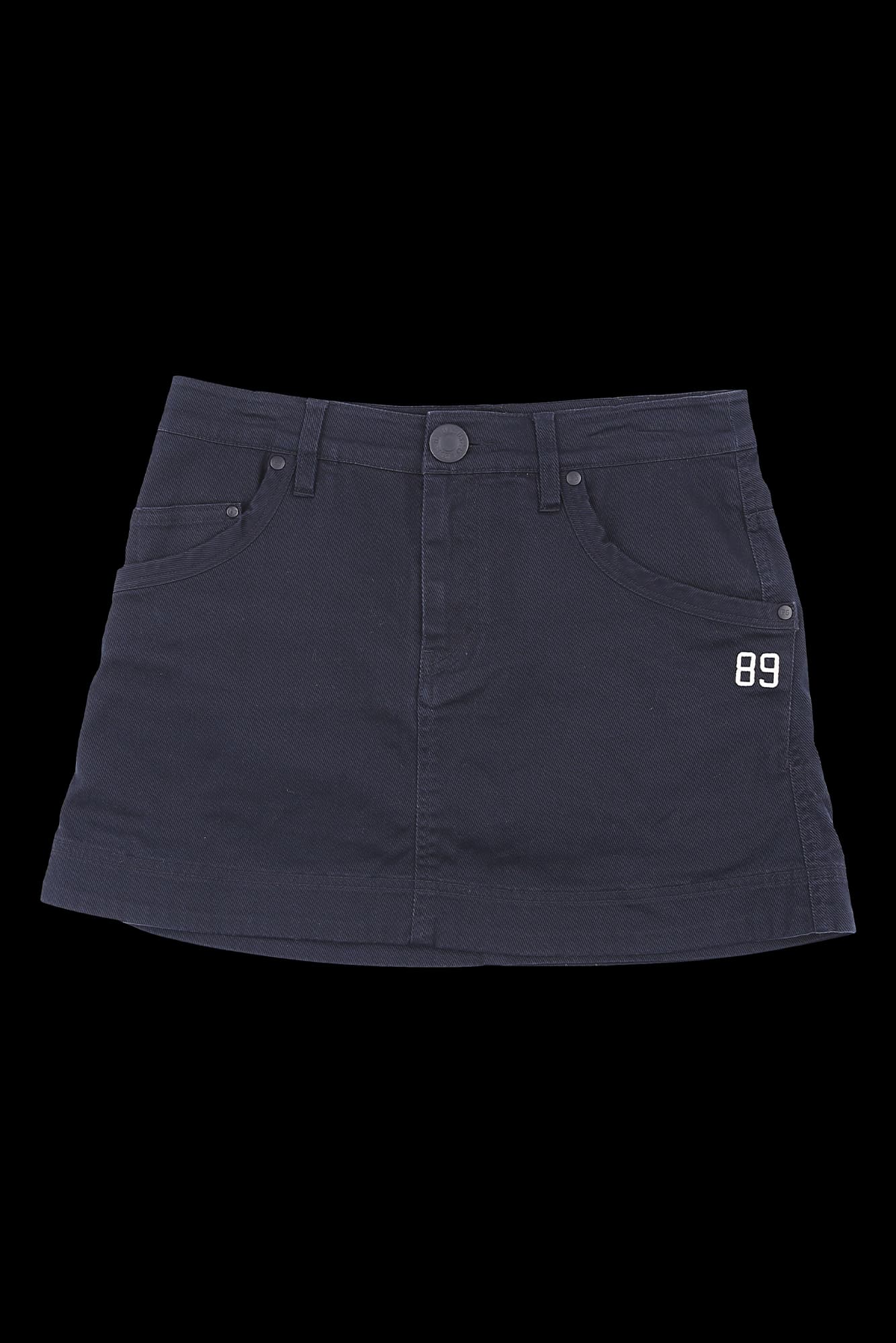 로고 코튼 스커트