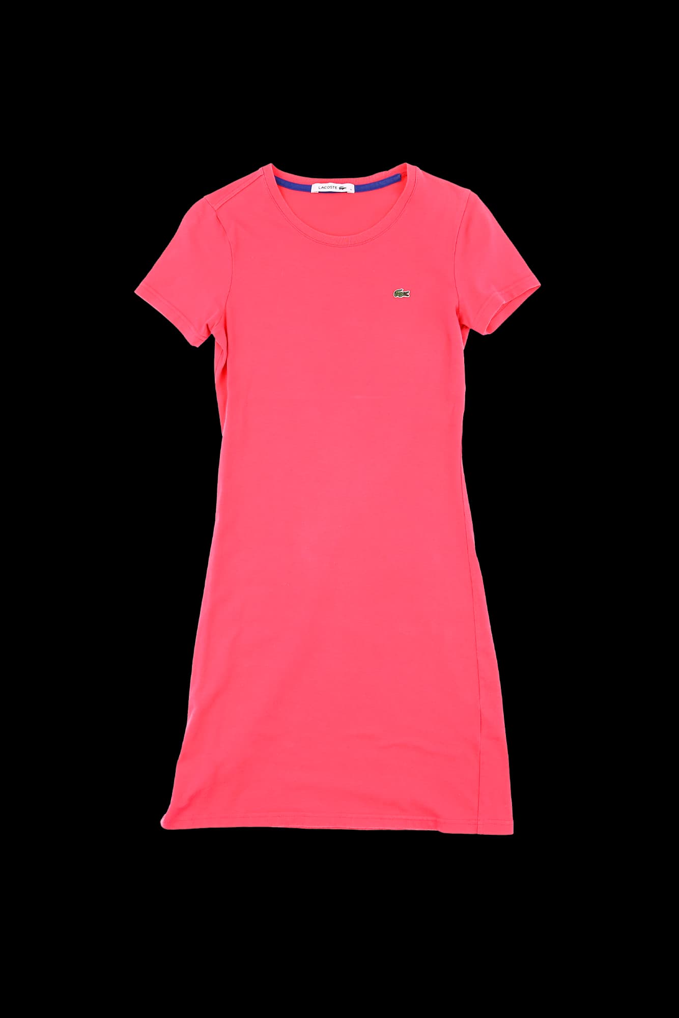 로고 패치 코튼 반팔 원피스