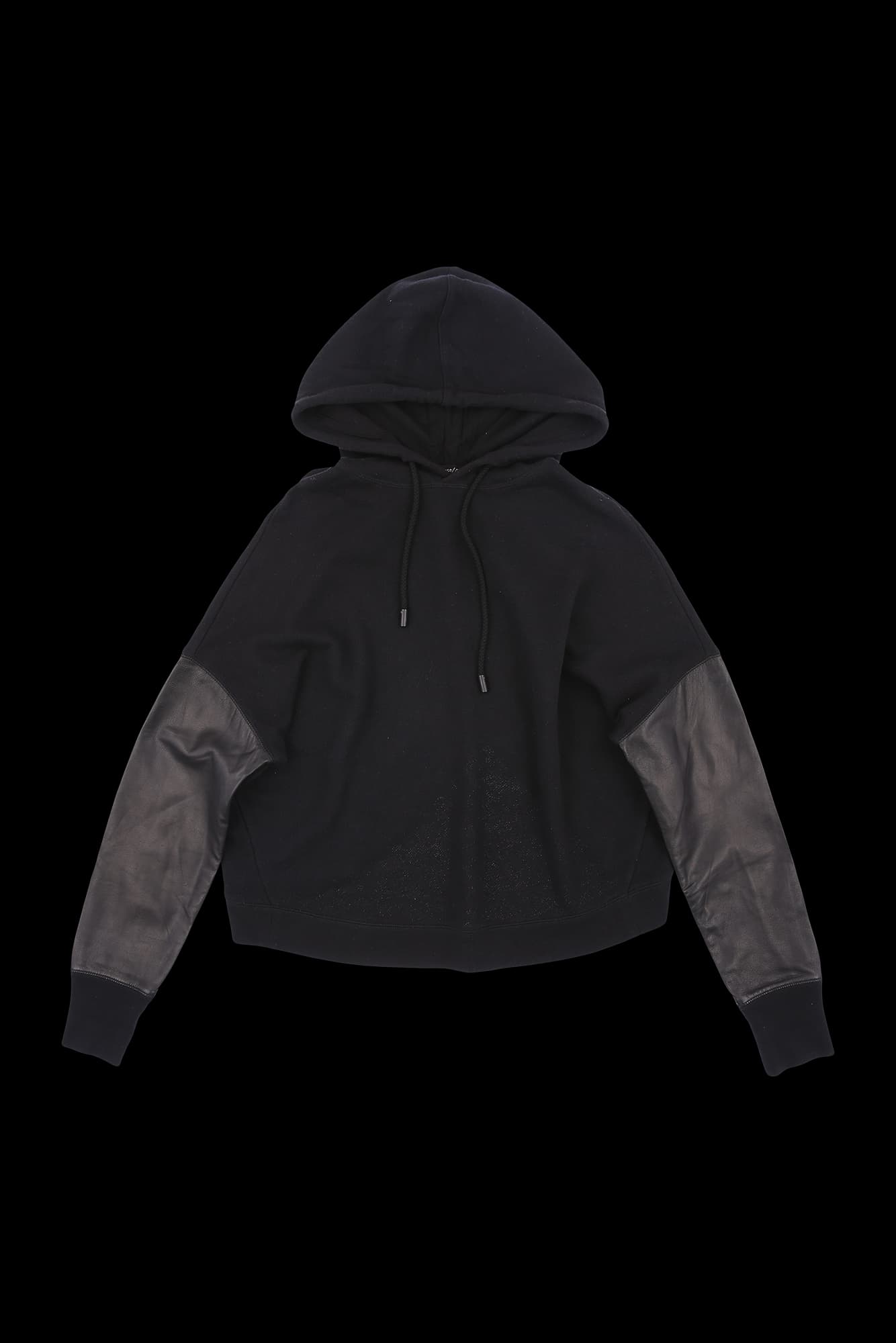 후면 트임 골지 후드티