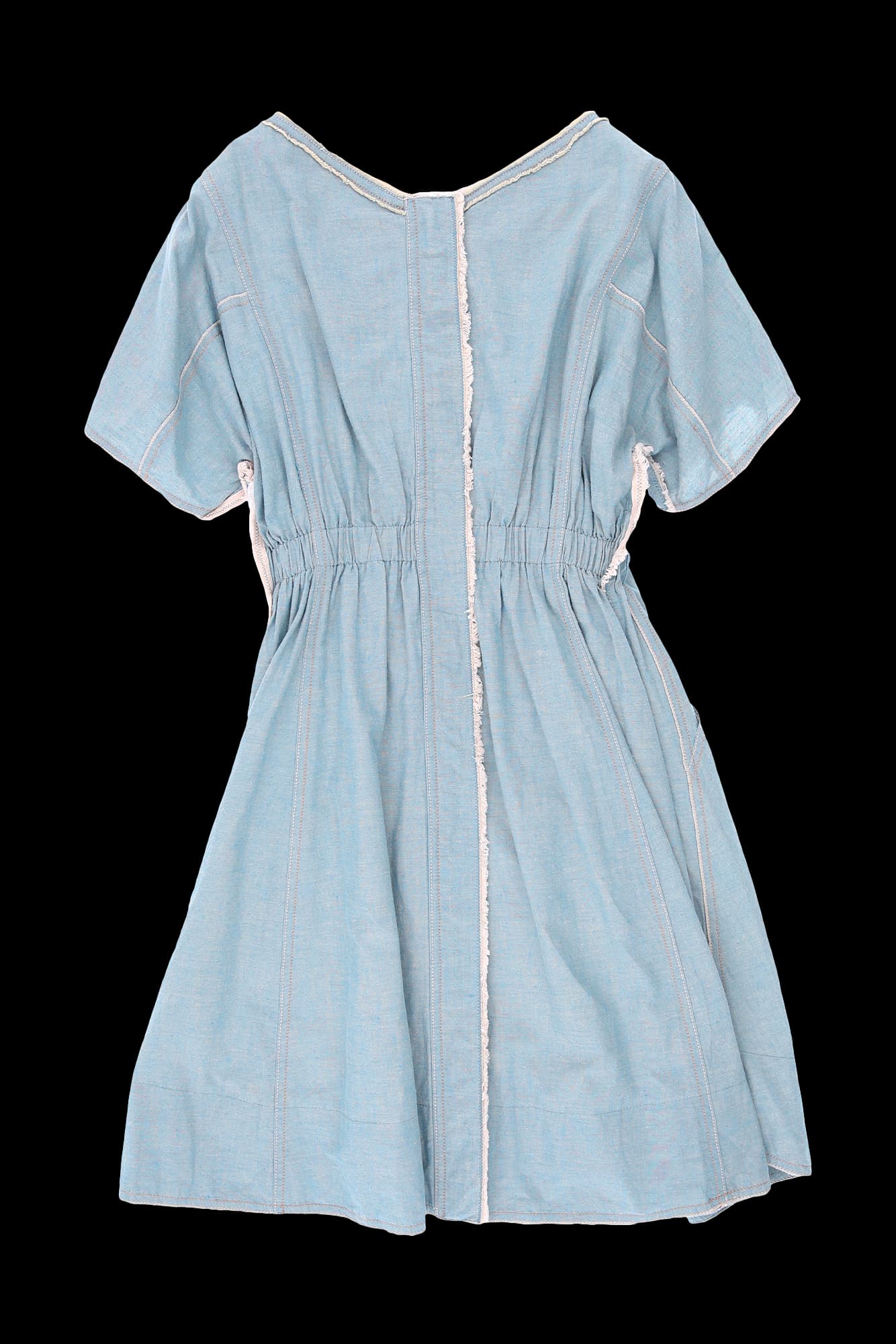 지퍼 청 반팔 원피스