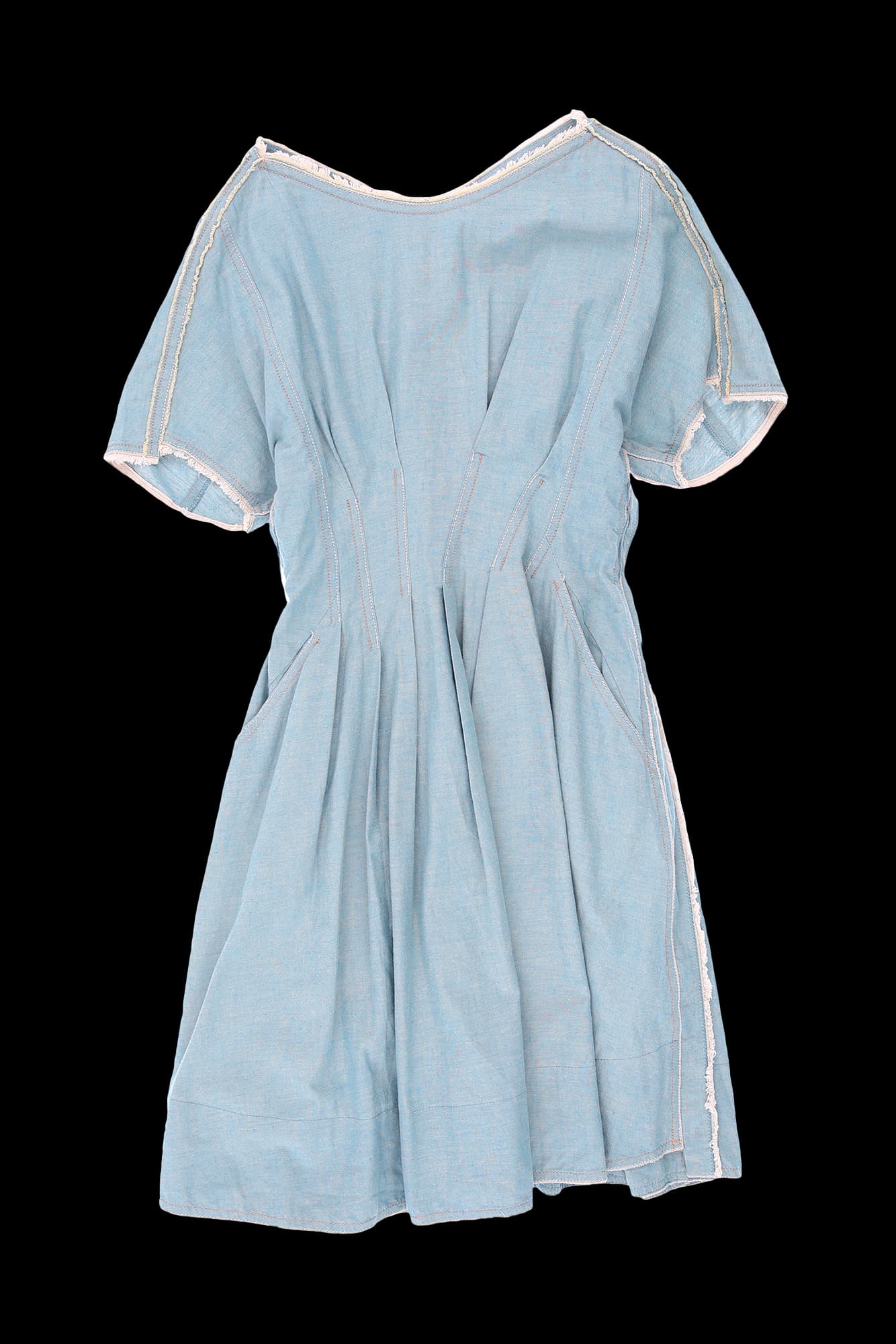 지퍼 청 반팔 원피스