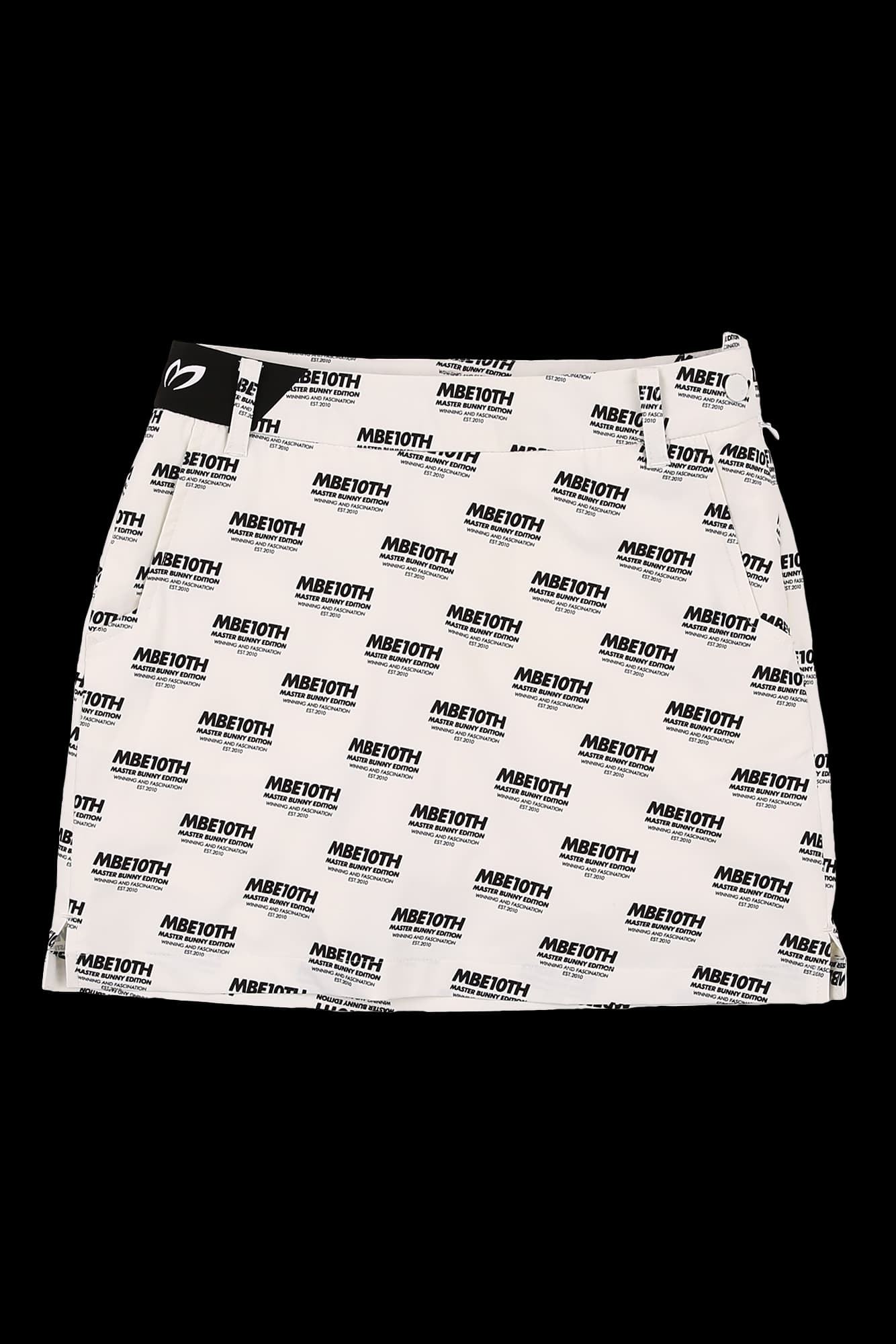 로고 패턴 스커트