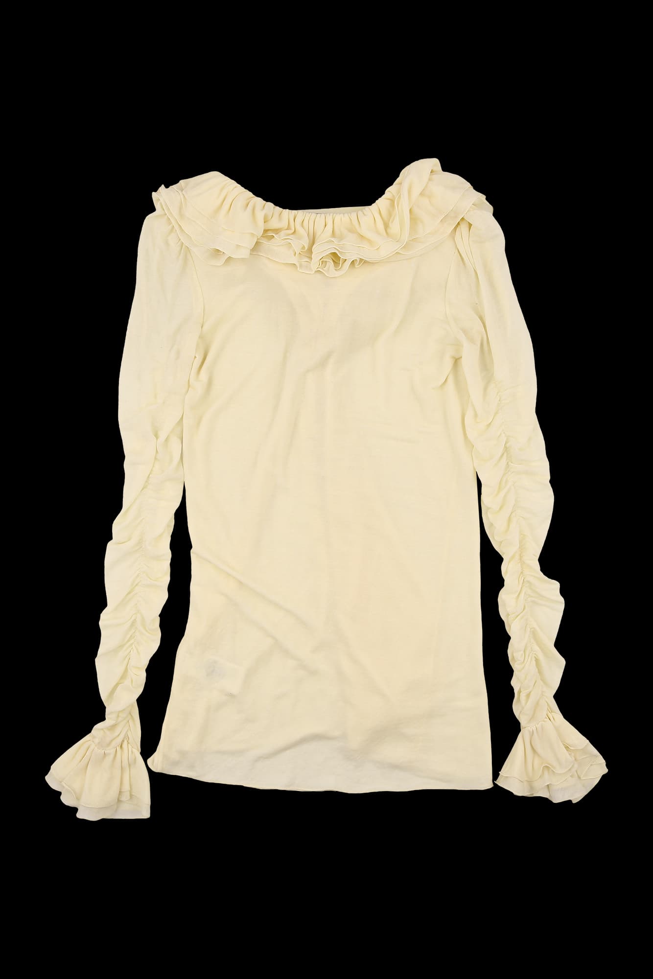 프릴 롱 긴팔 레이스 티셔츠