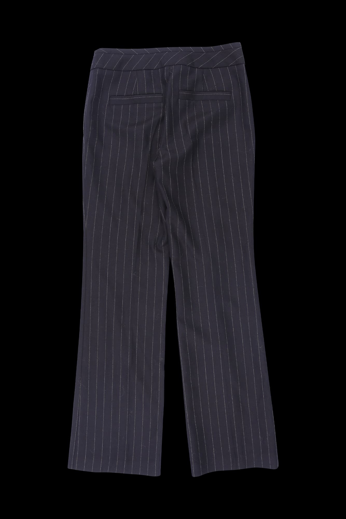 스트라이프 모직 슬랙스