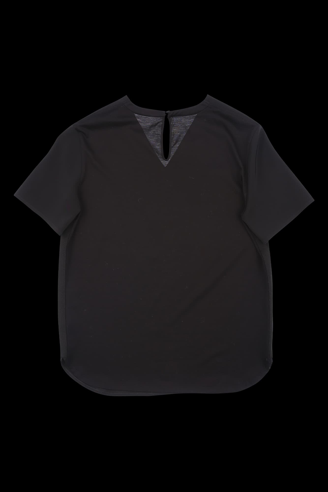 브이넥 반팔 블라우스