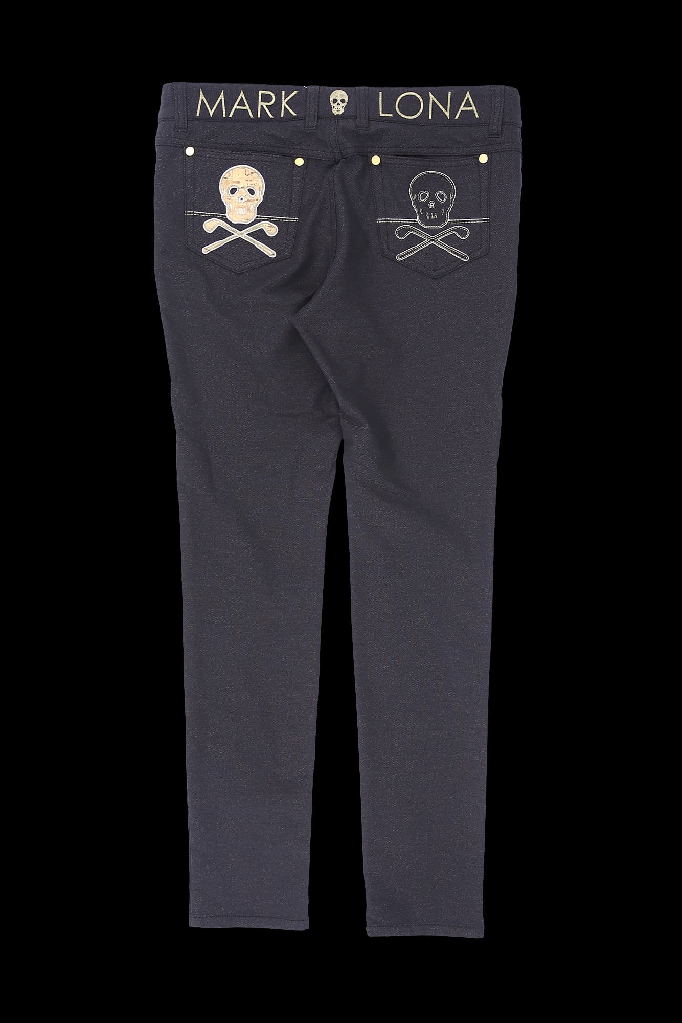 로고 자수 스트레치 팬츠 