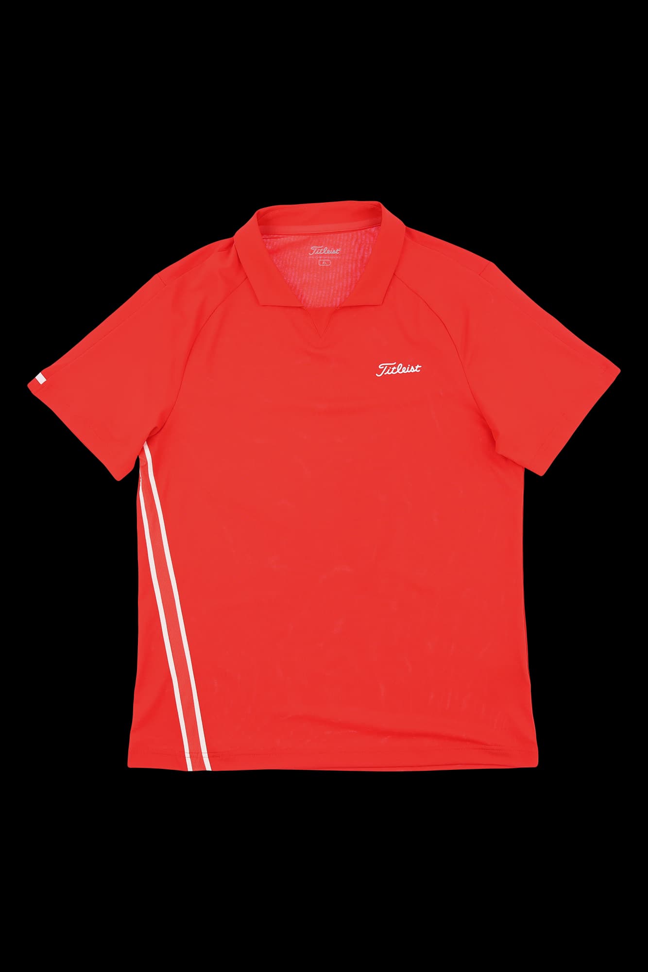 [남성] 사선 배색 라인 카라 반팔 티셔츠