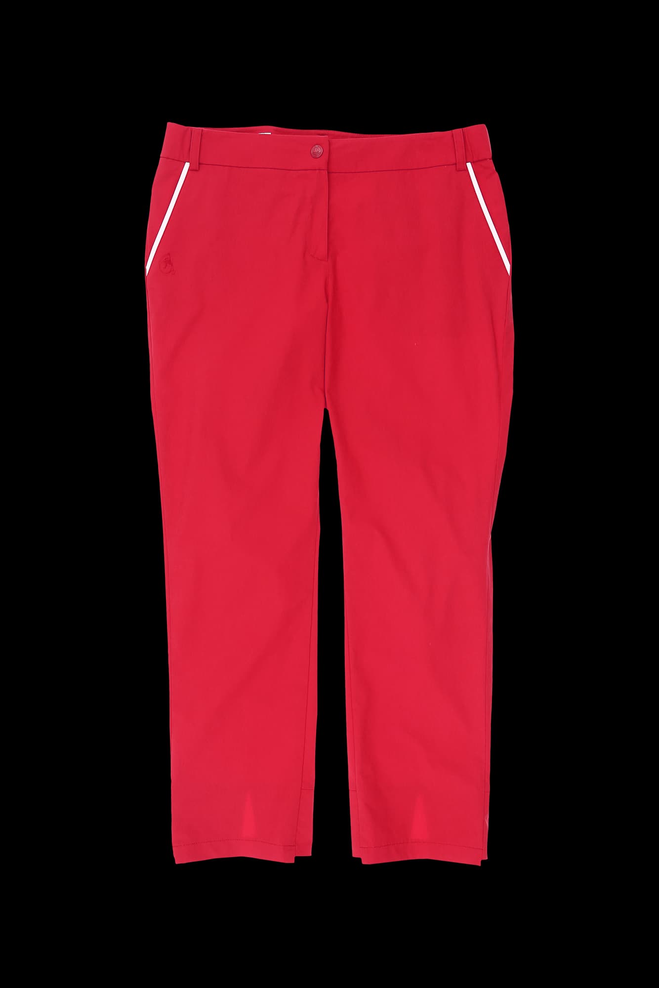 배색 트임 롱팬츠