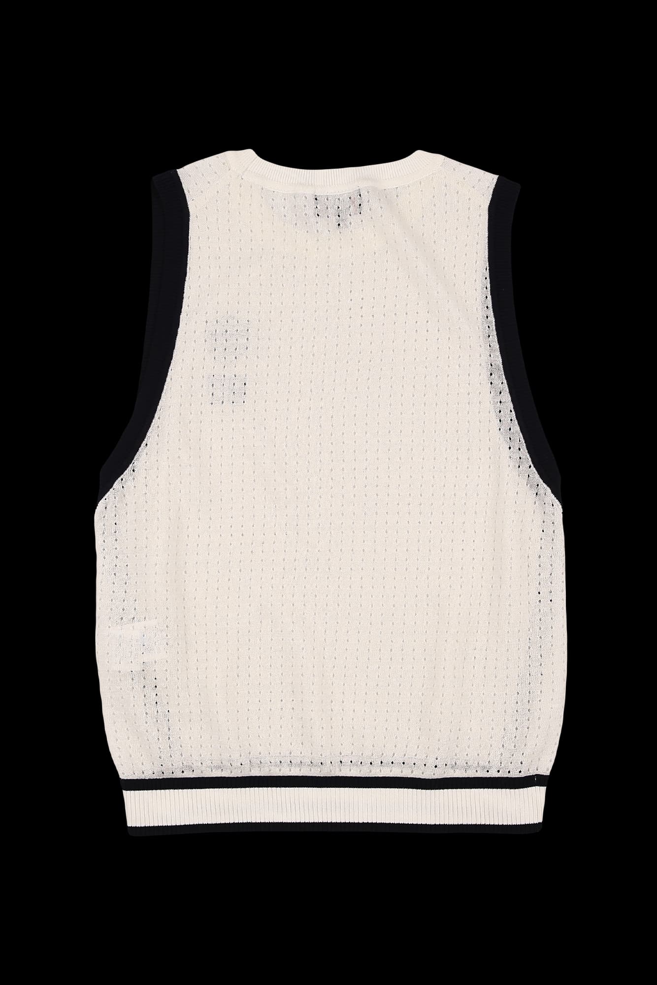 스카시 민소매 라운드 니트