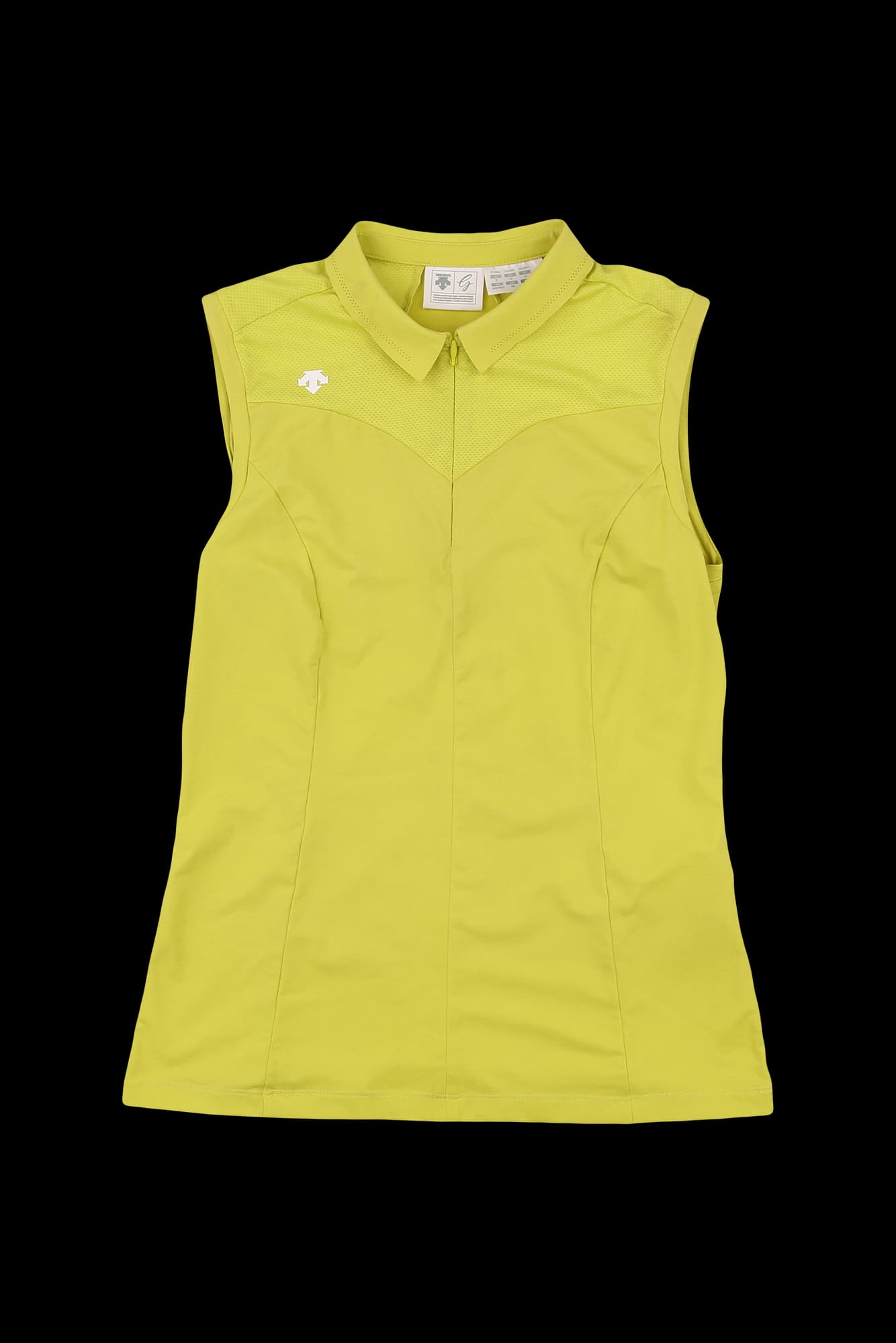 카라 반집업 민소매 티셔츠