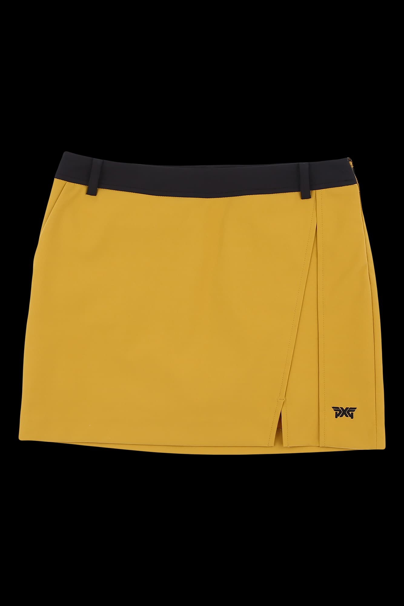 배색 트임 스커트