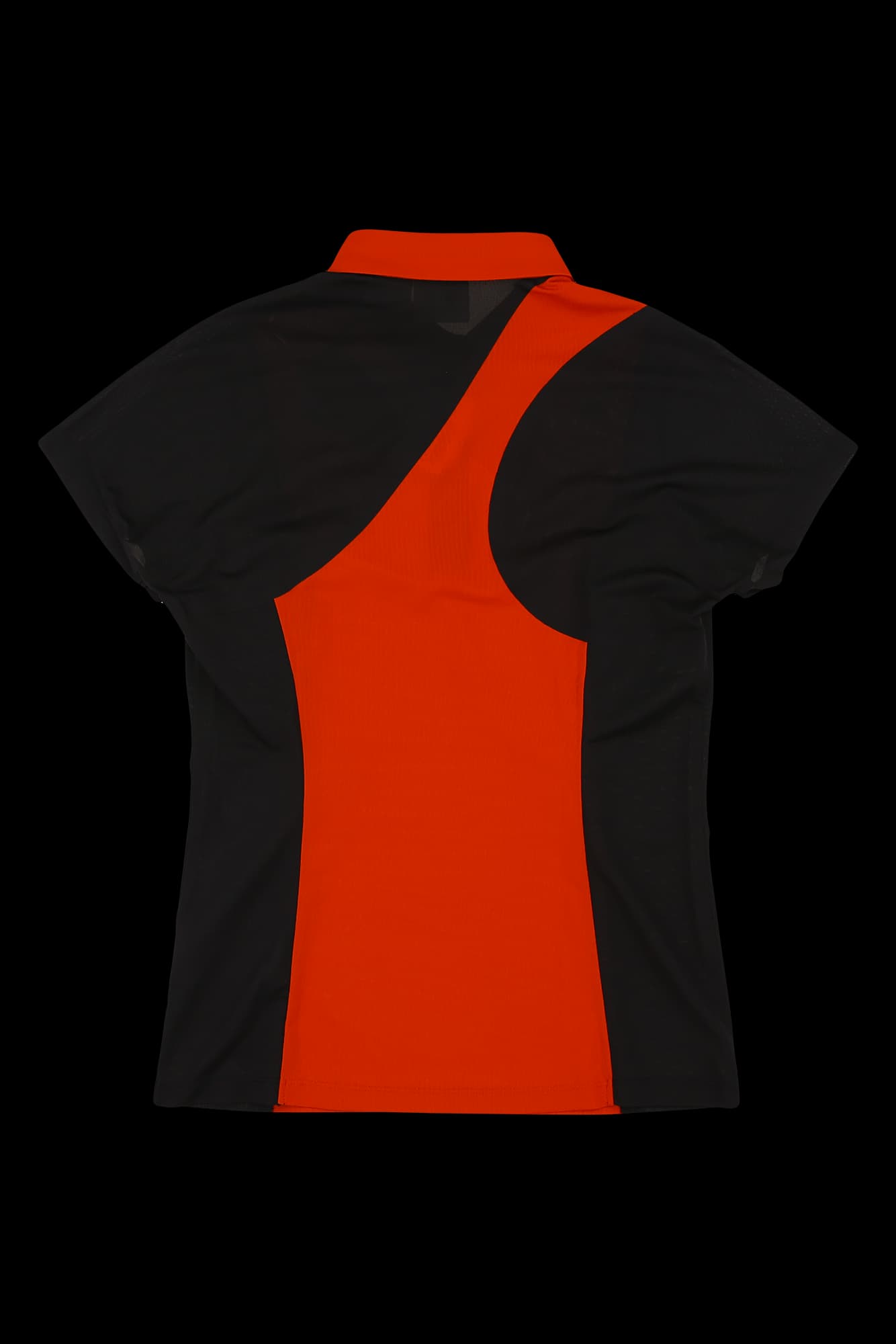 [새상품] 배색 반팔 카라 티셔츠