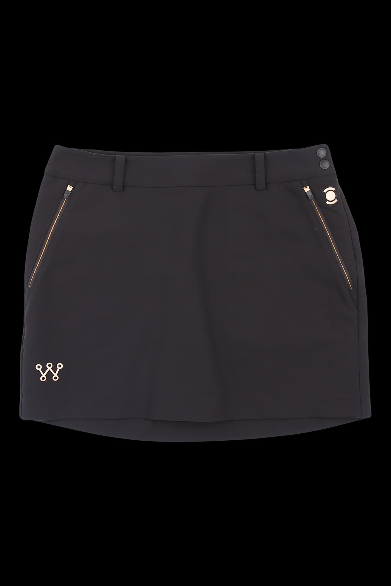 로고 절개 라인 스커트