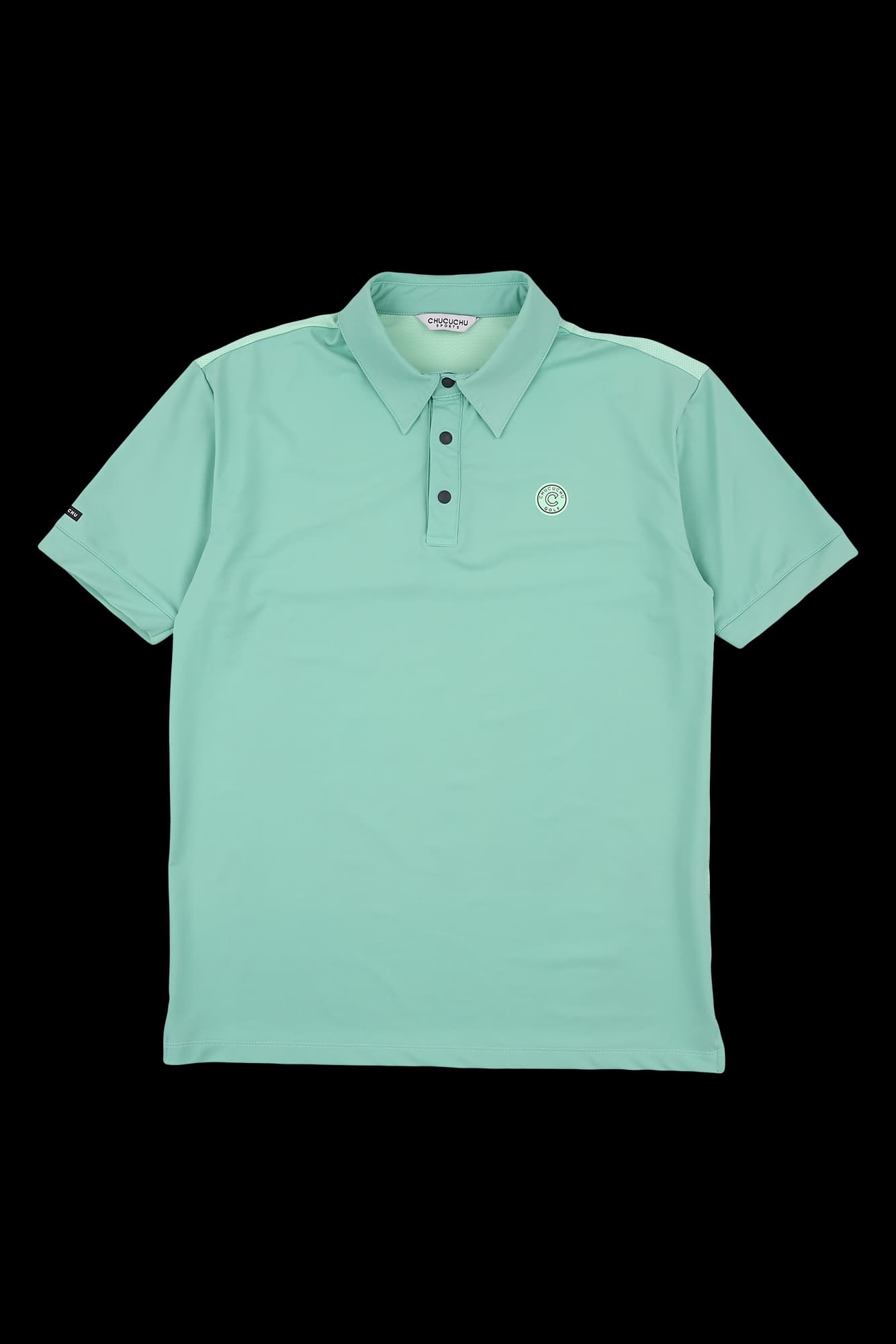 [남성] 메쉬 프린팅 카라 반팔 티셔츠