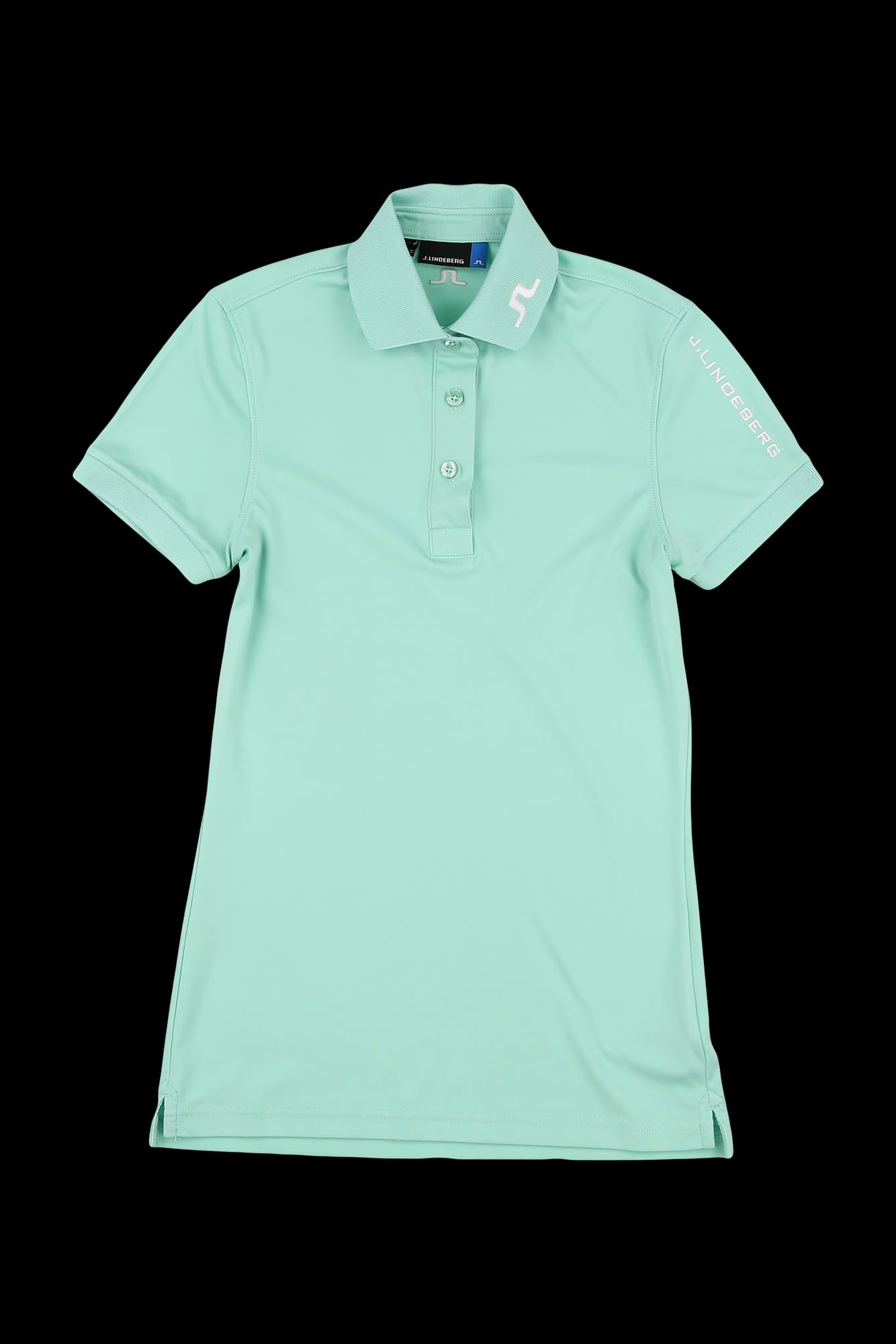 로고 자수 카라 반팔 티셔츠