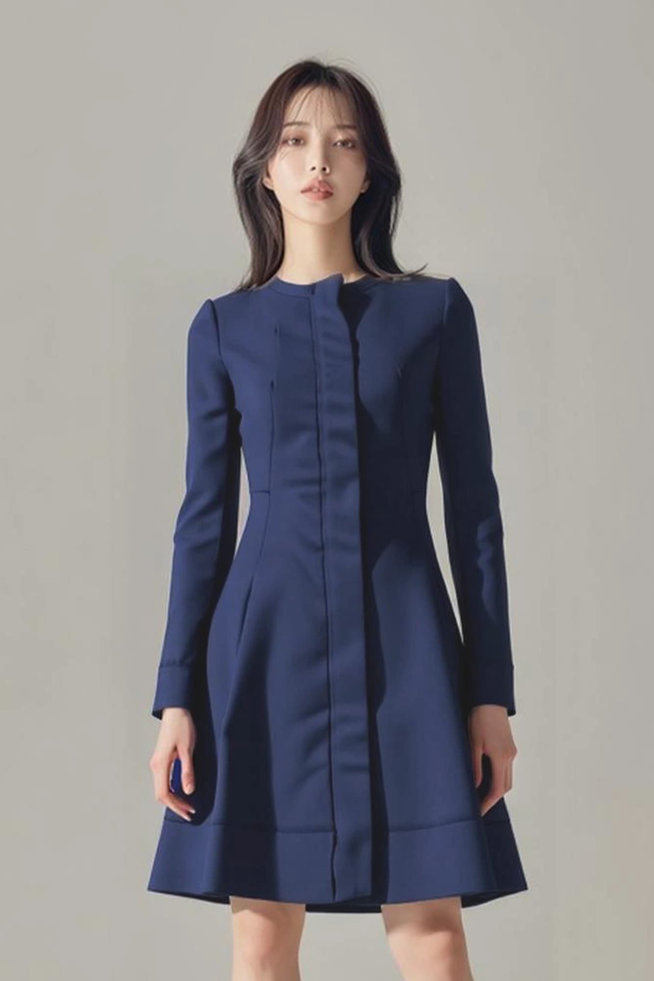 지퍼 라인 원피스