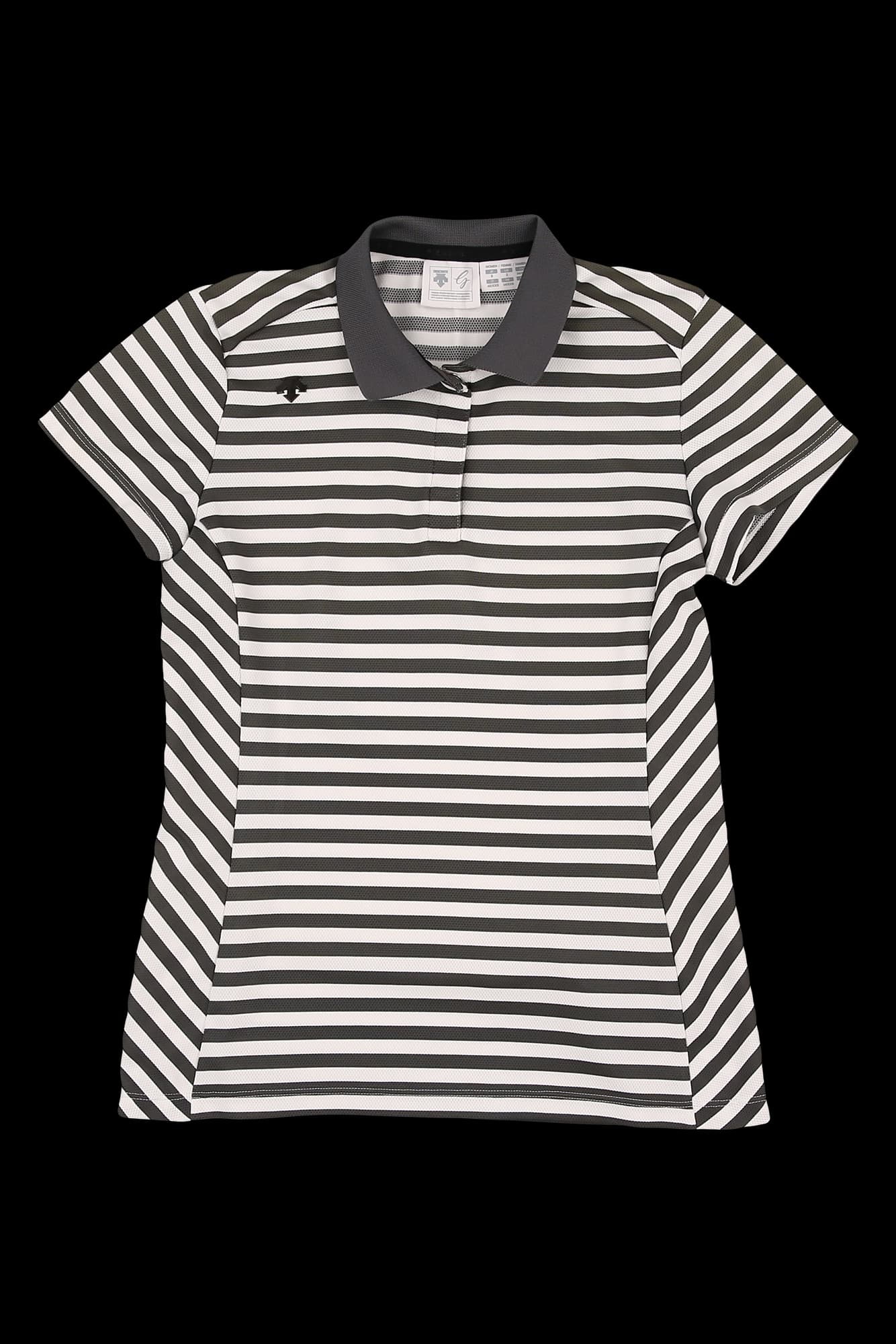 스트라이프 카라 반팔 티셔츠