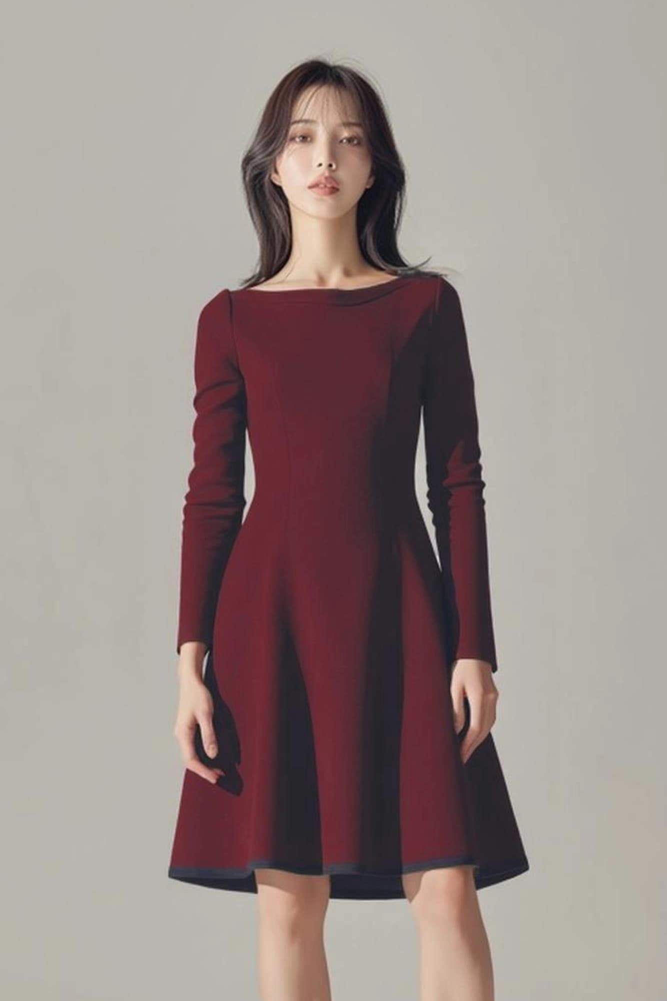 절개 라인 원피스