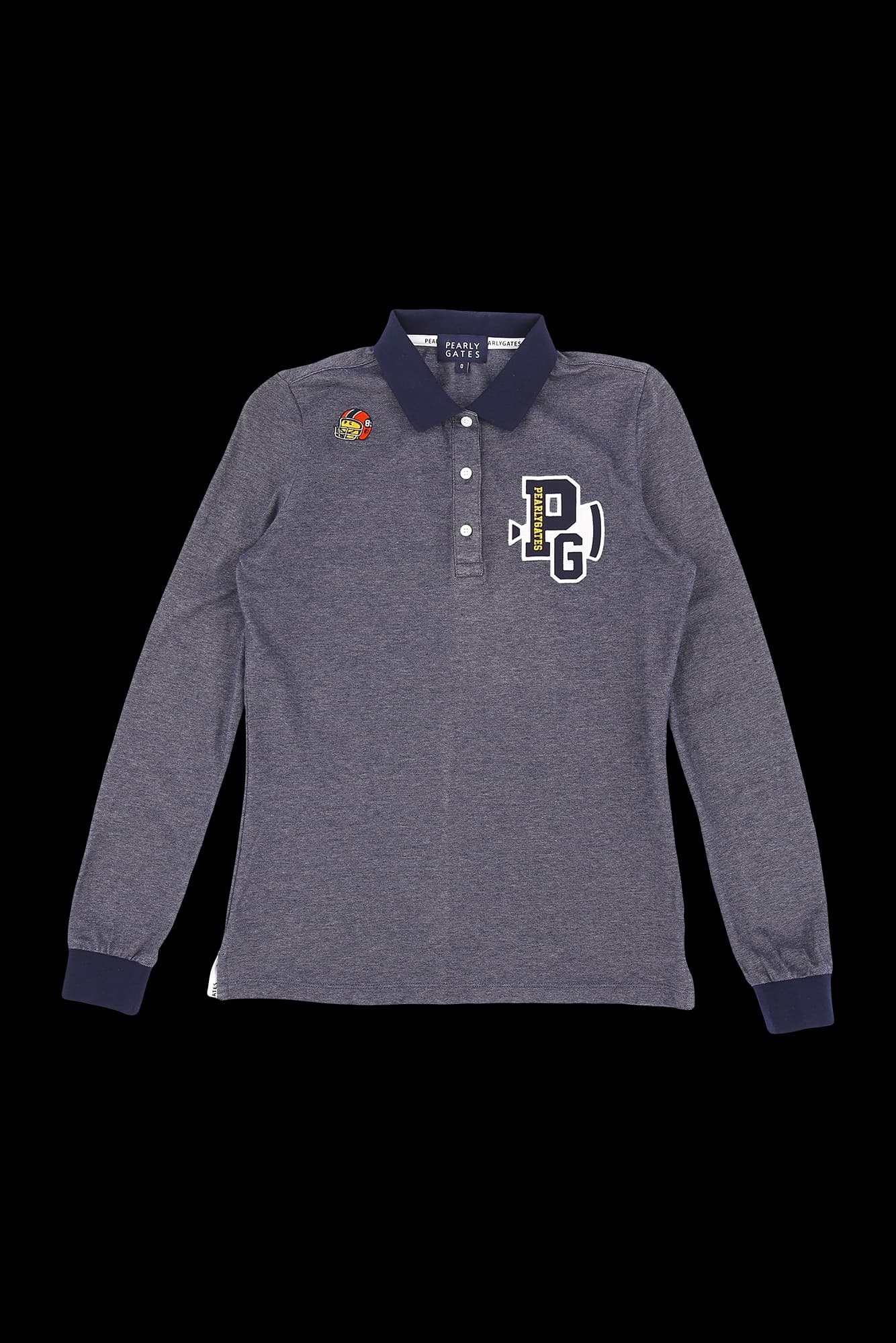 로고 긴팔 카라 티셔츠