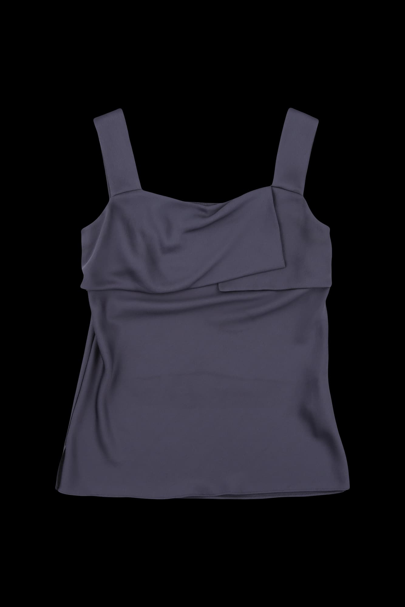 레이어드 랩 슬리브리스 블라우스