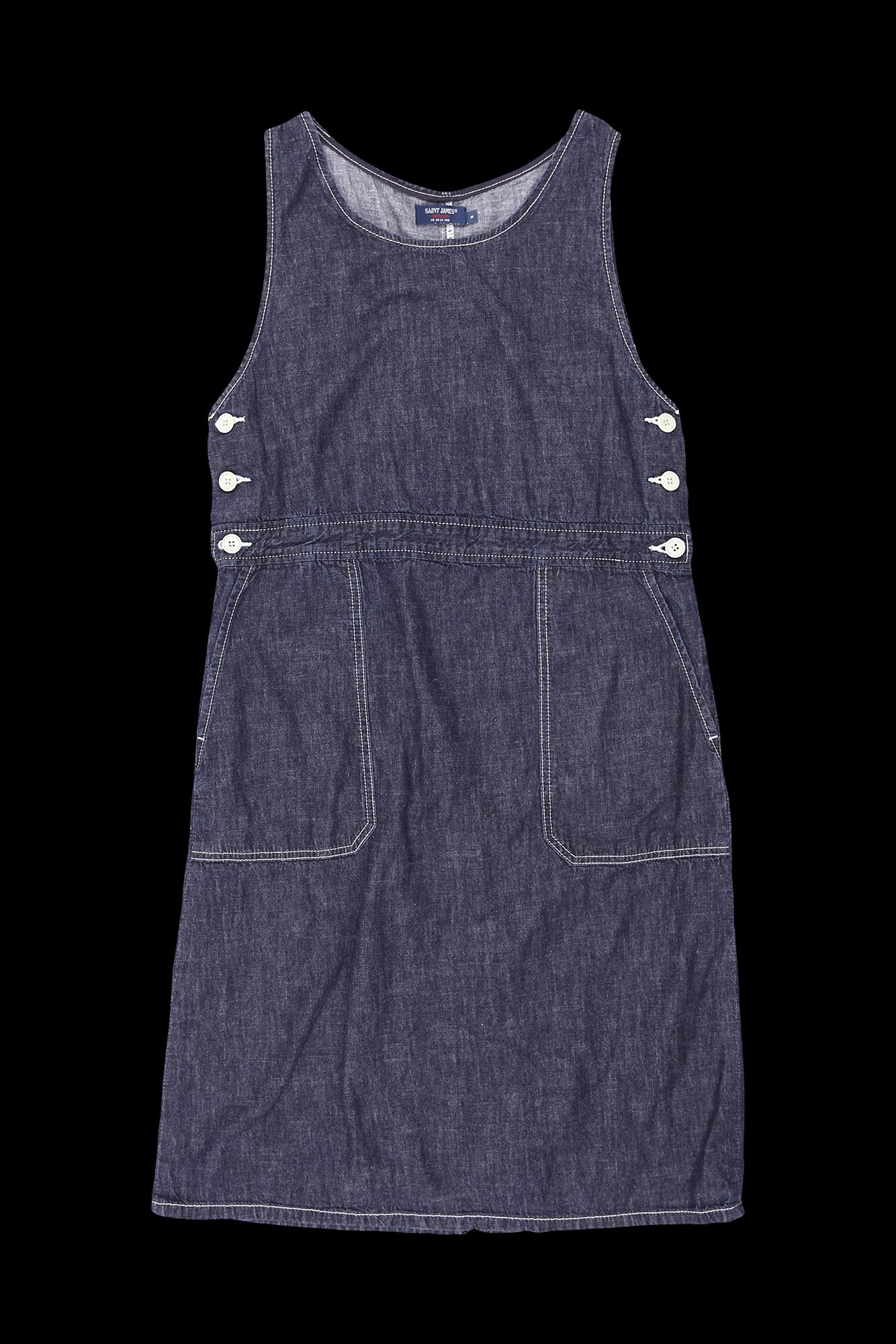 데님 미디 원피스