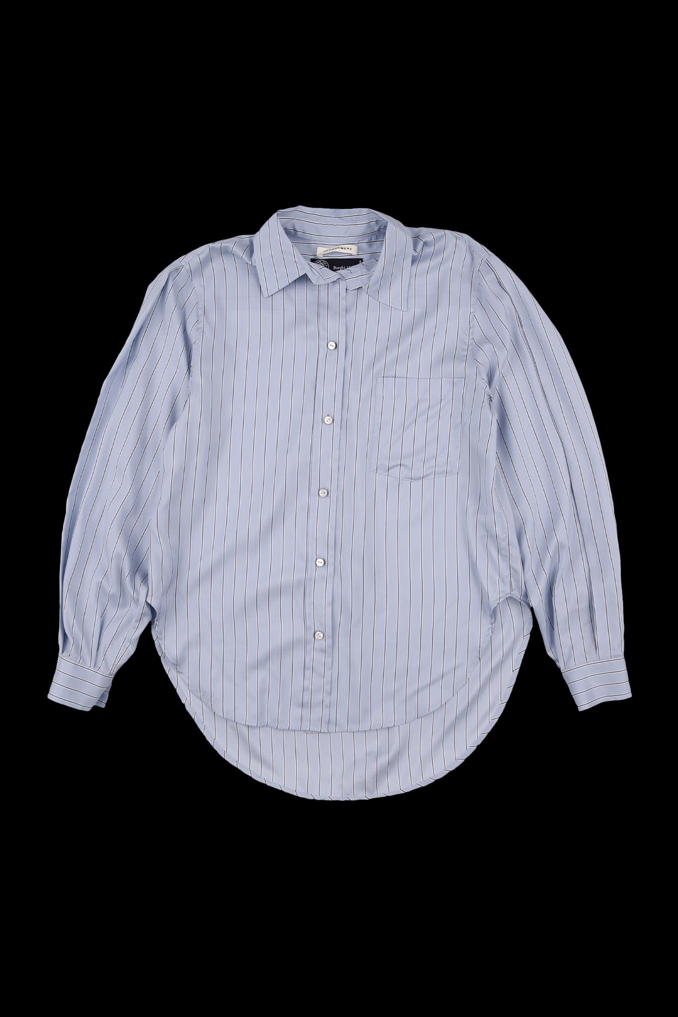 스트라이프 긴팔 셔츠 