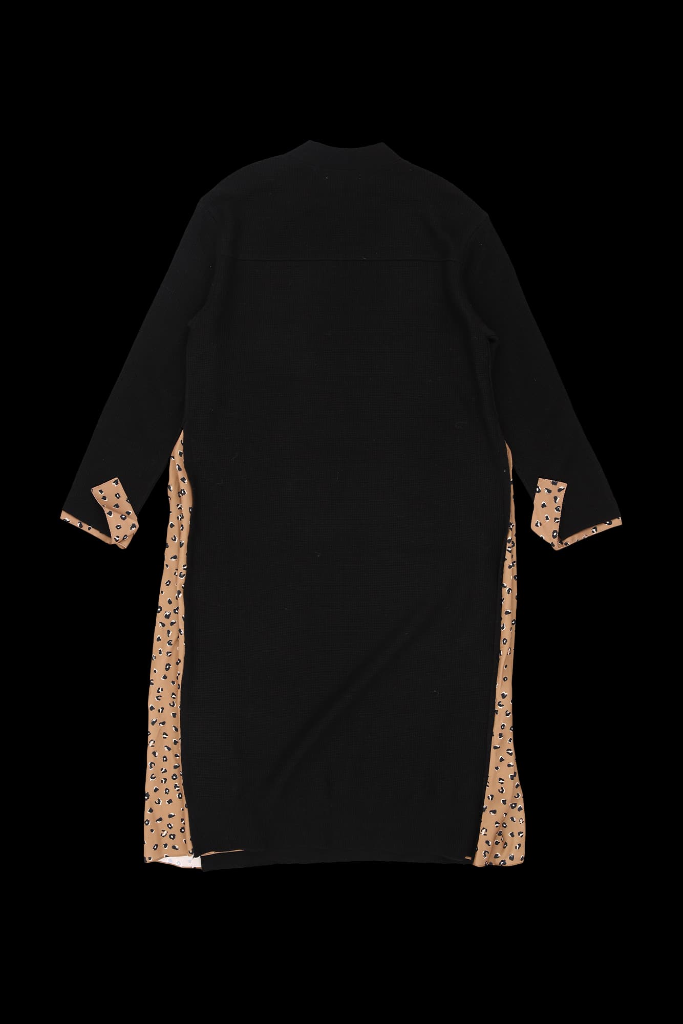 패턴 트임 니트 롱 원피스