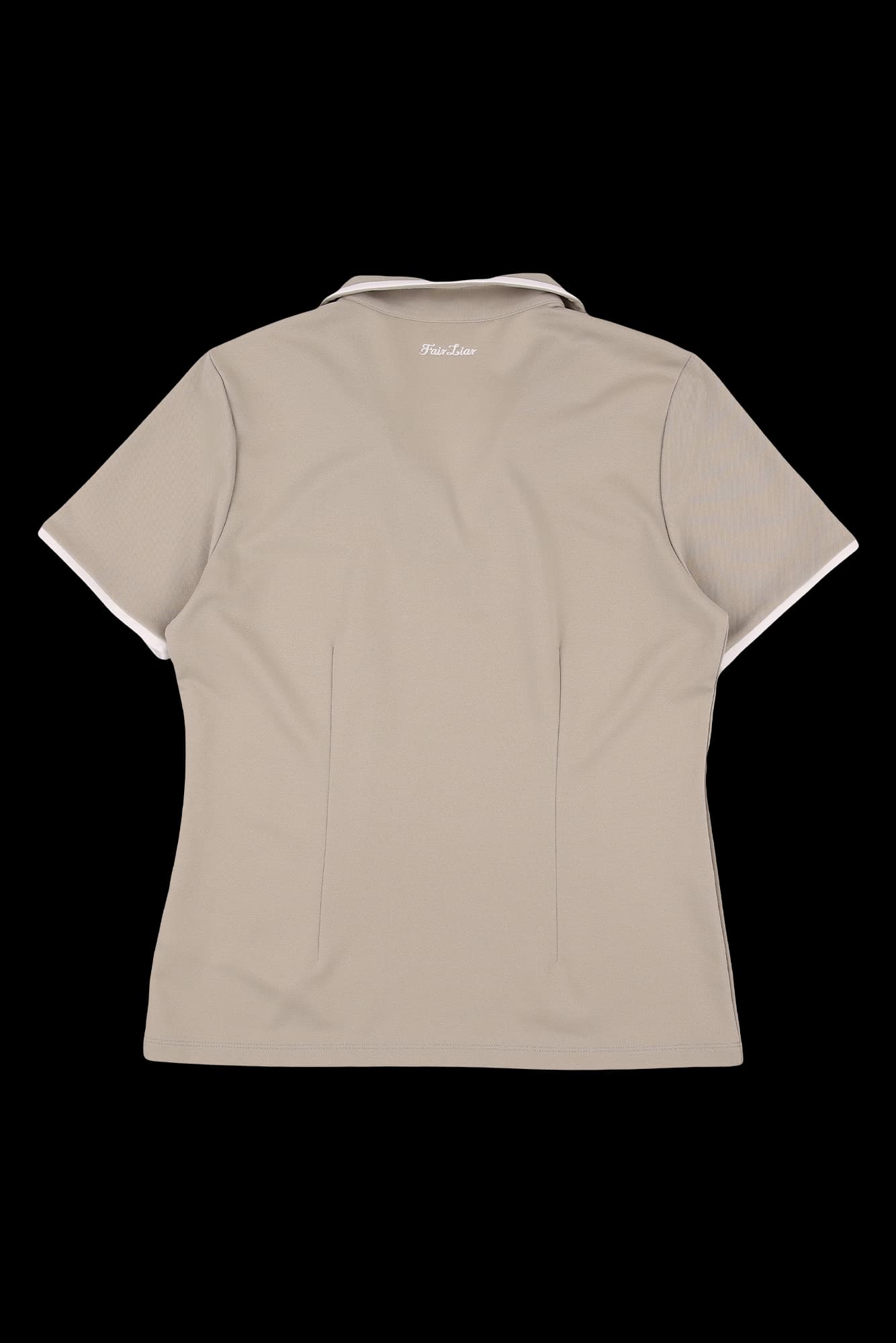 배색 라인 카라 반팔 티셔츠