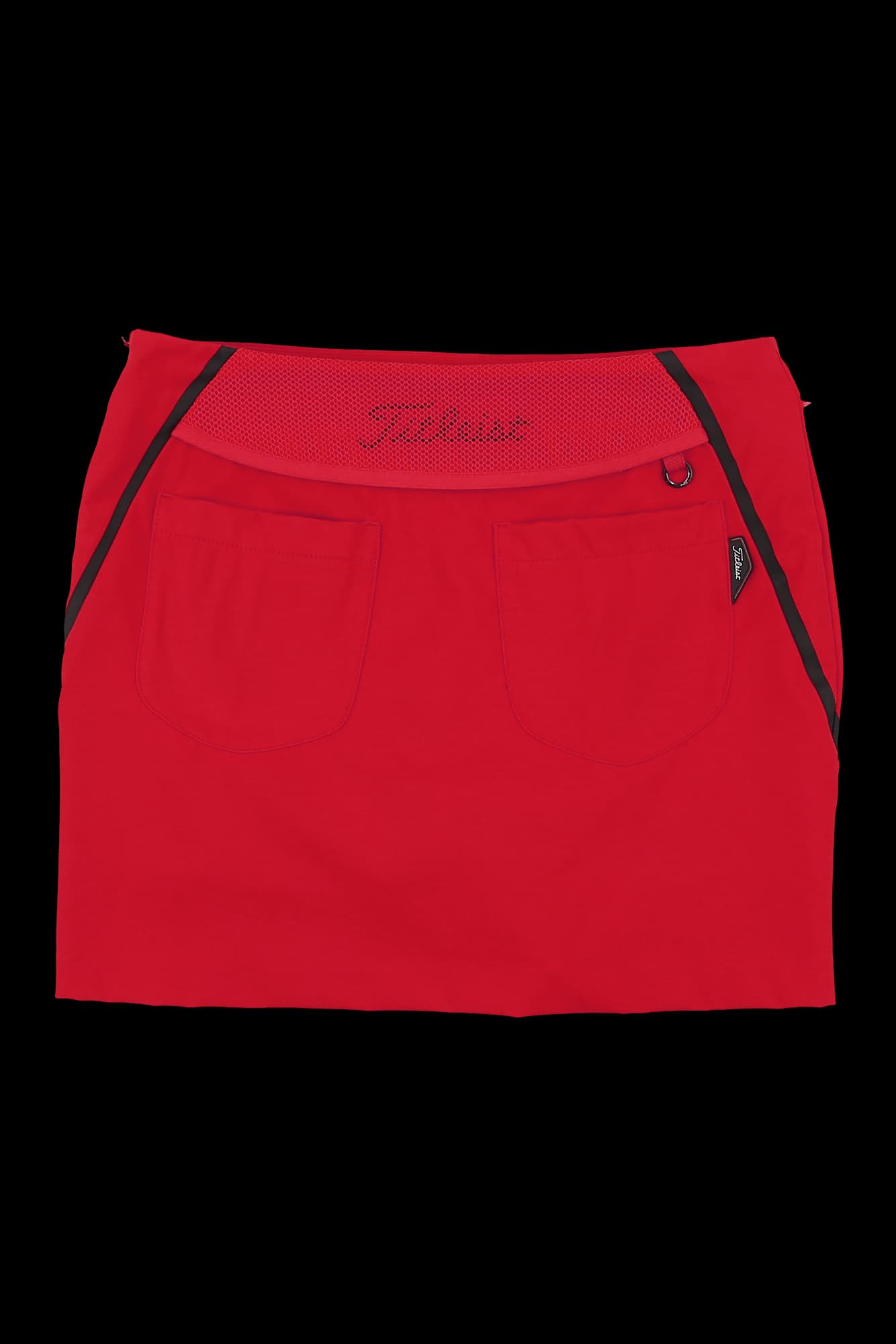 사선 라인 배색 스커트