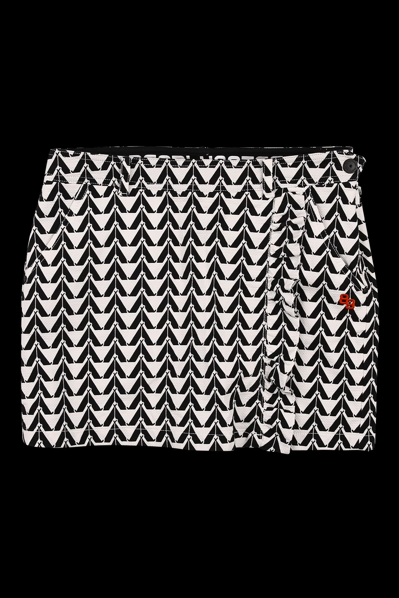 프린팅 프릴 스커트