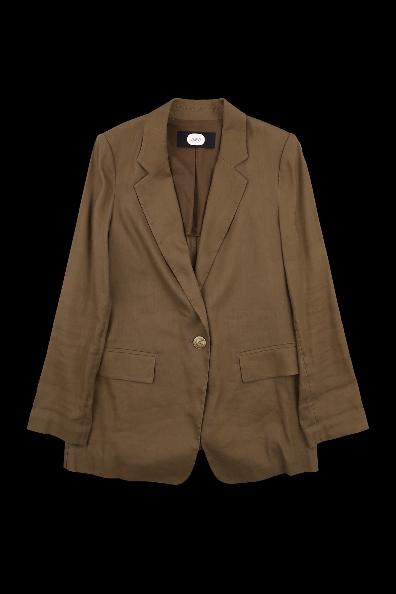 싱글 버튼 린넨 자켓 
